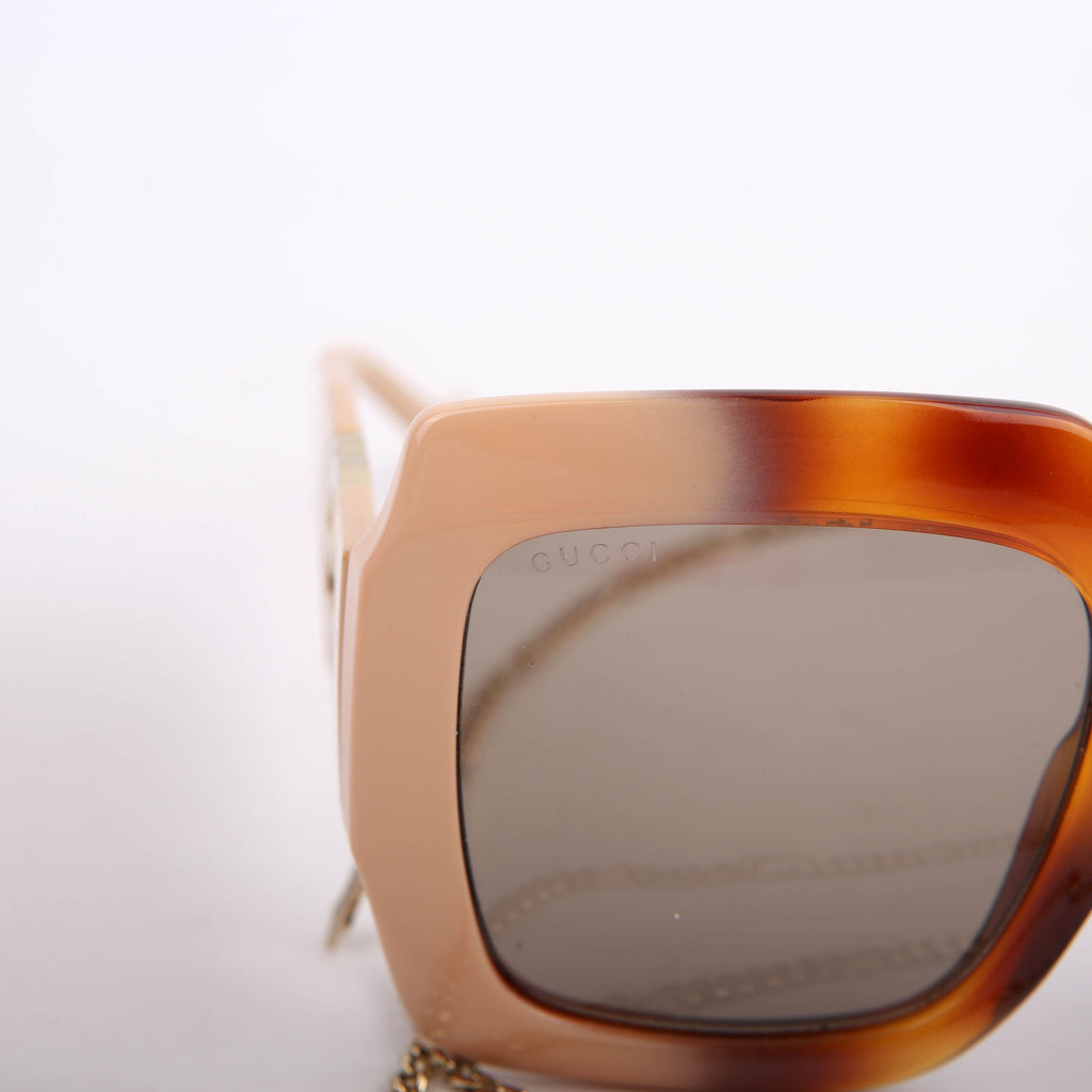 Gucci GG1022S Oversized Sunglasses Tan/Brown