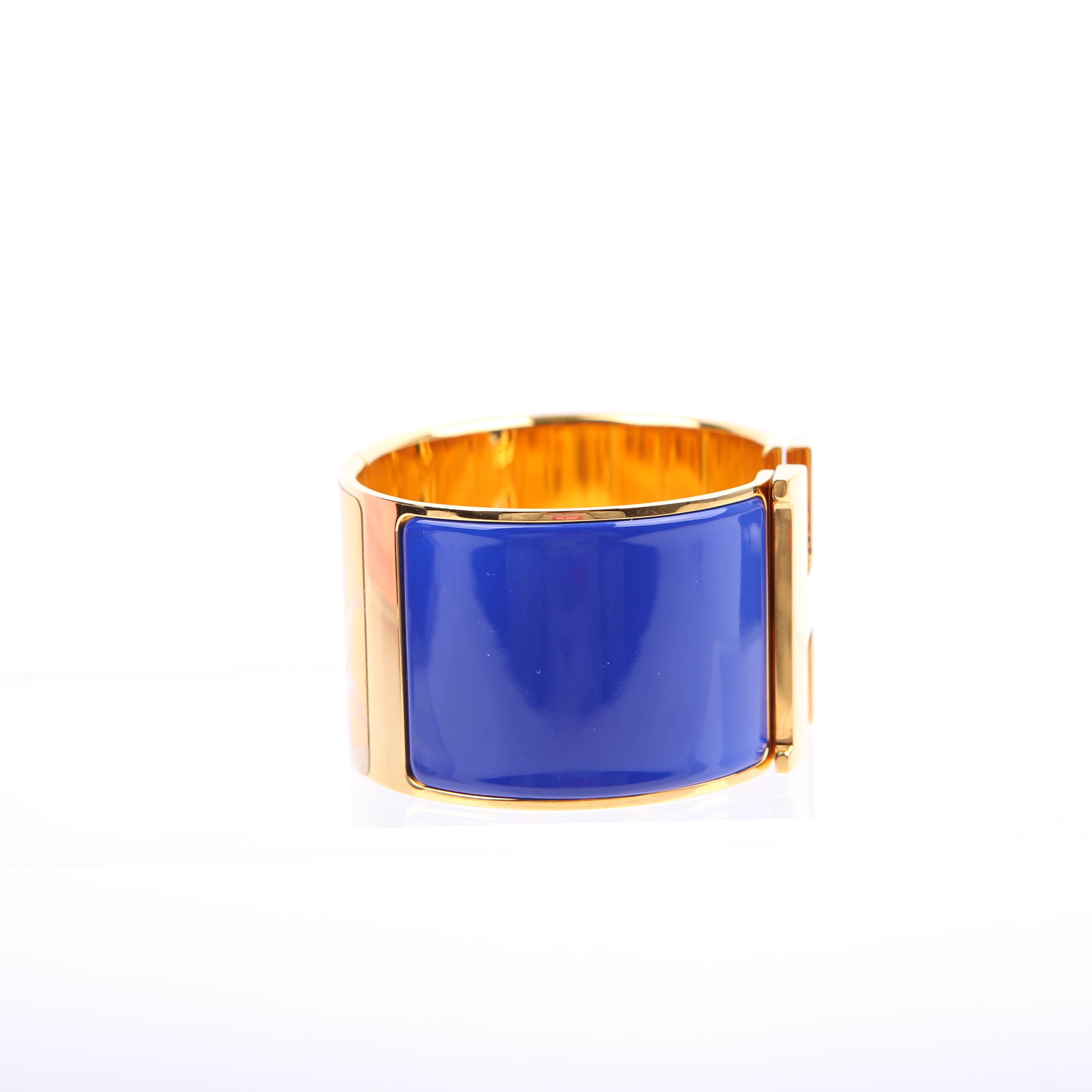 Clic Clac Extra Wide GM Bracelet Blue/Gold