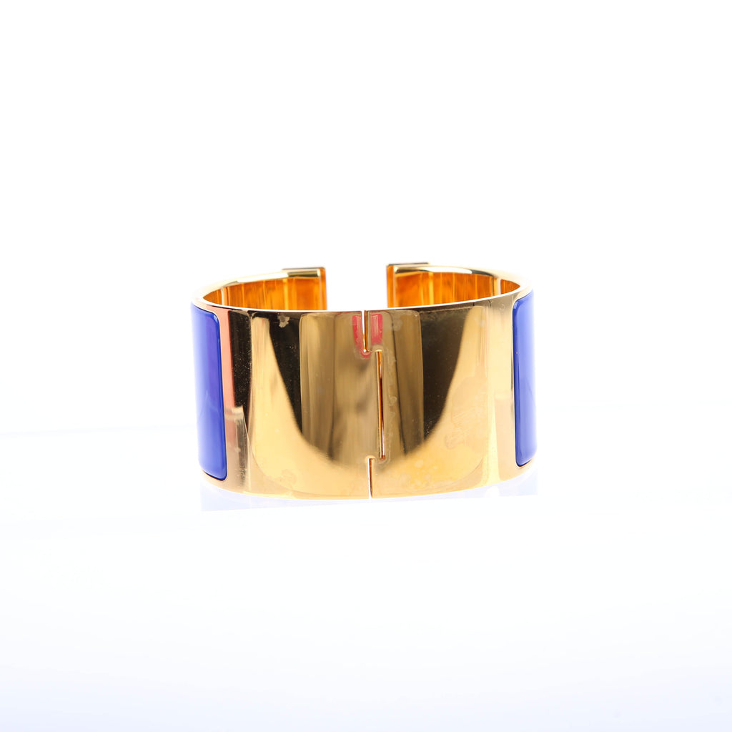 Clic Clac Extra Wide GM Bracelet Blue/Gold