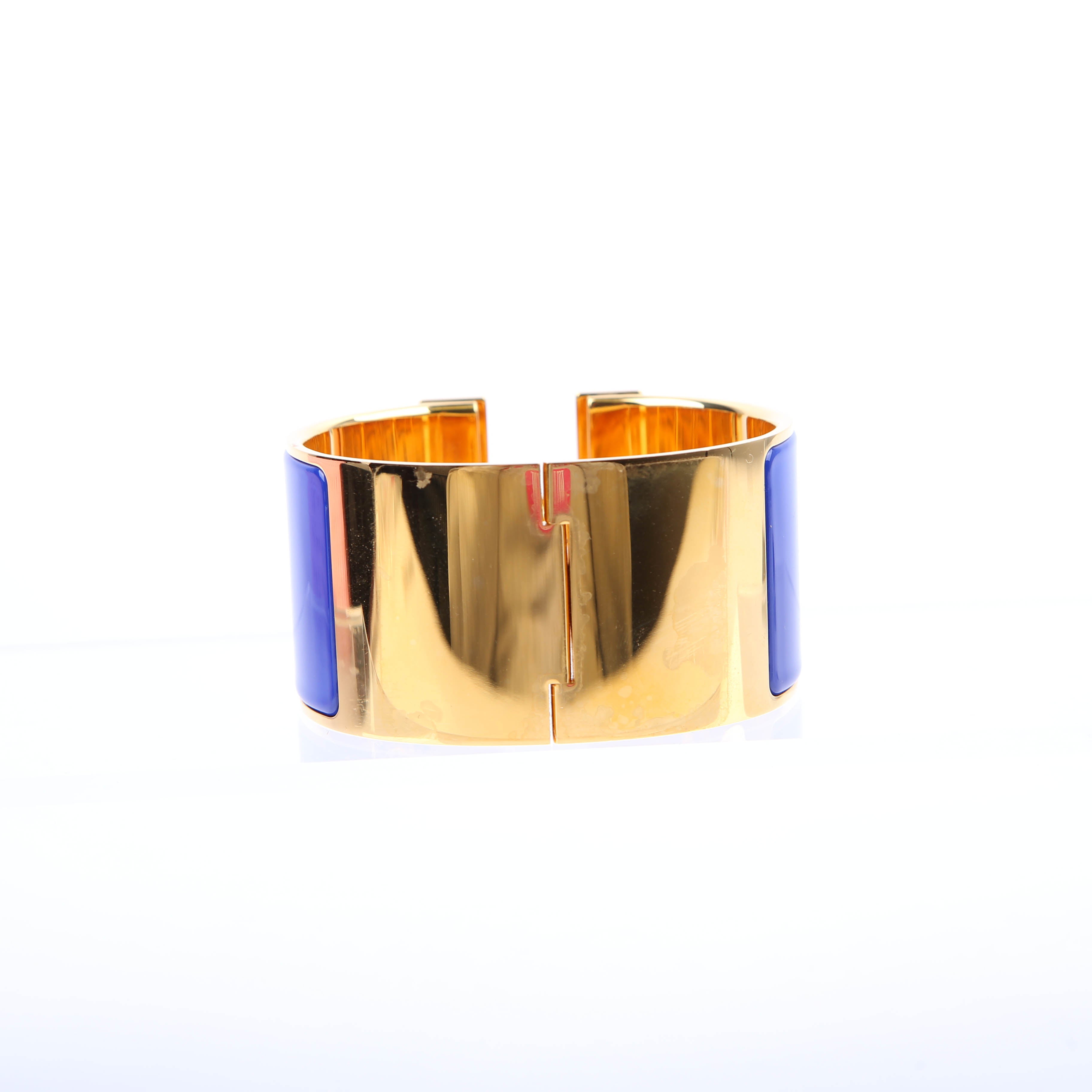 Clic Clac Extra Wide GM Bracelet Blue/Gold