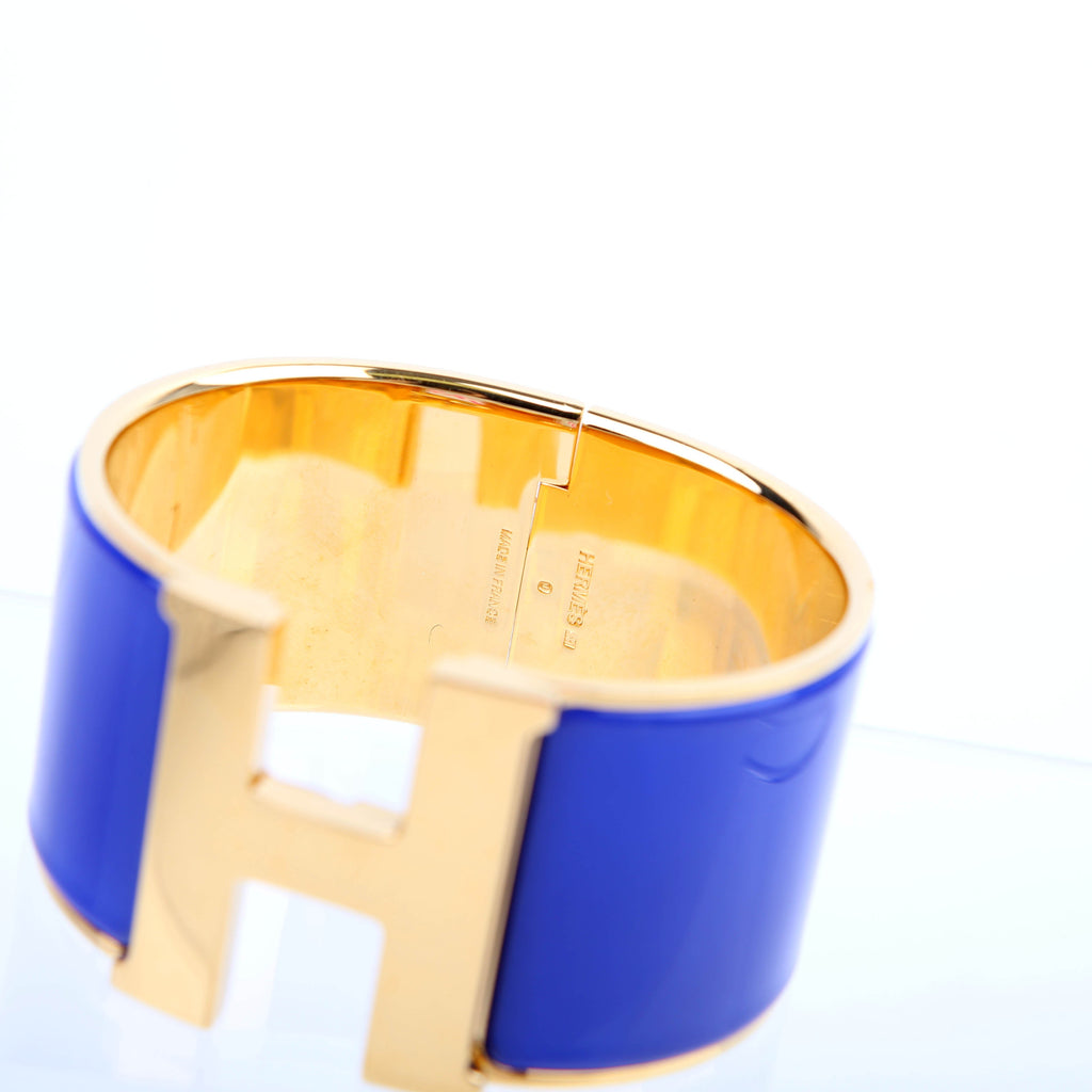 Clic Clac Extra Wide GM Bracelet Blue/Gold