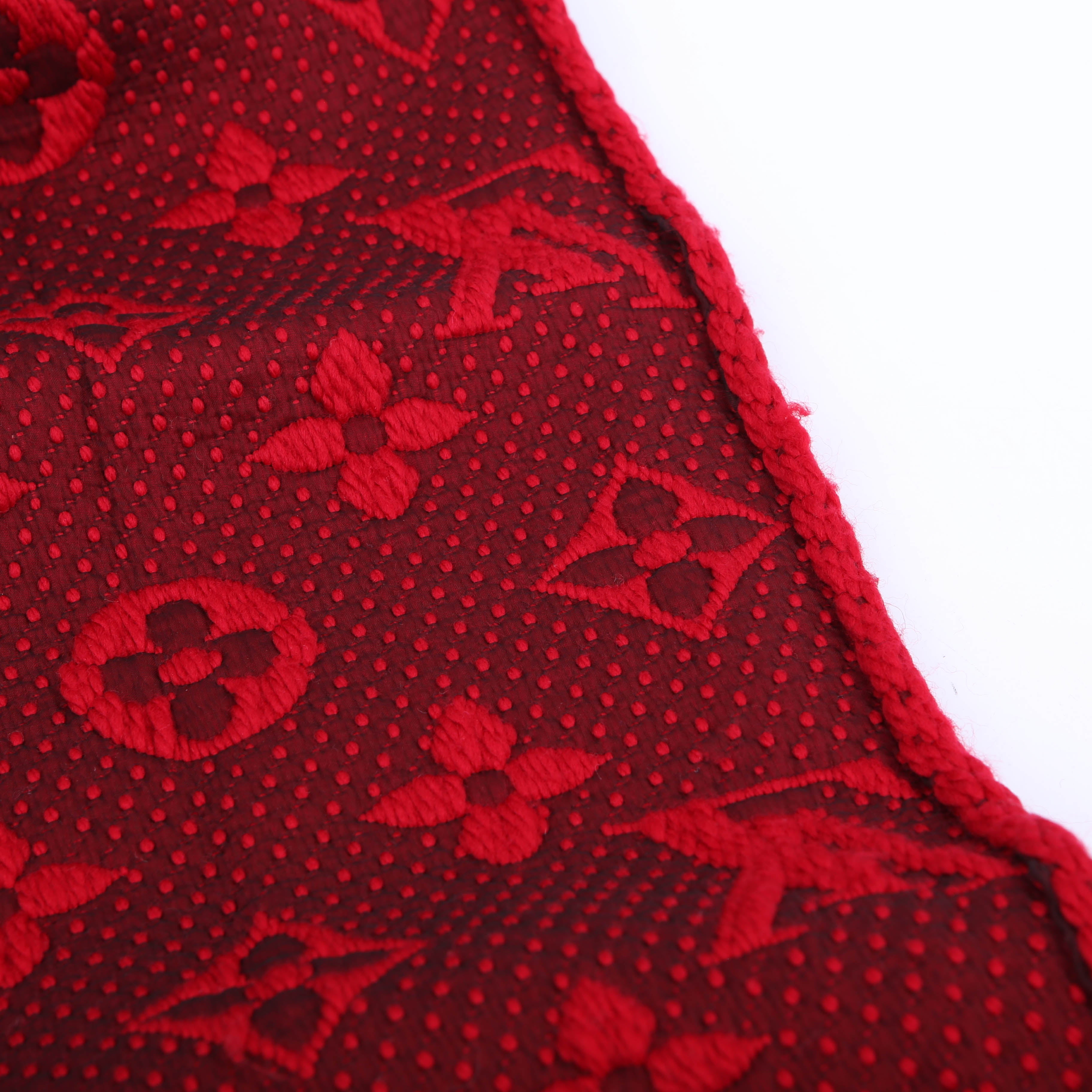 Logomania Wool/Silk Scarf Red