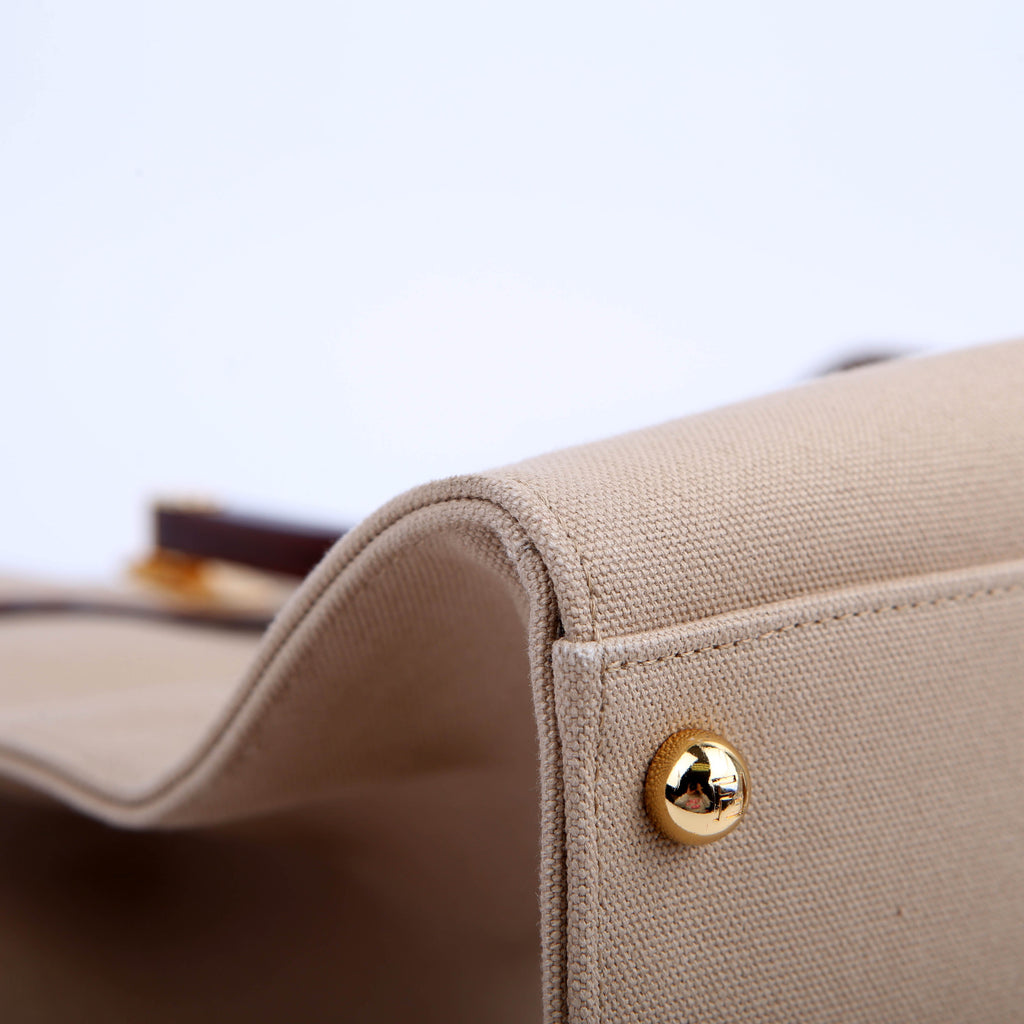 Fendi Sunshine Shopper Medium Canvas Tan