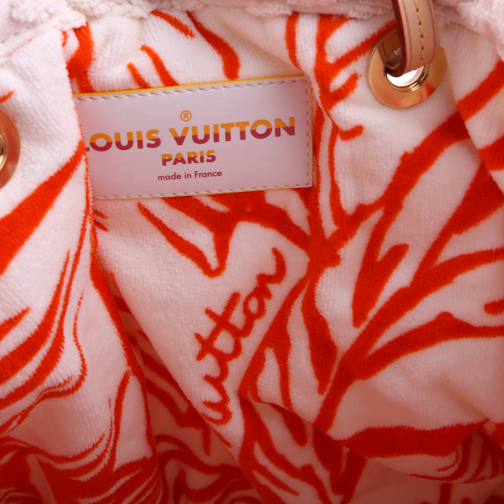 Lvacation Tote Terry Cloth Monogram Cream