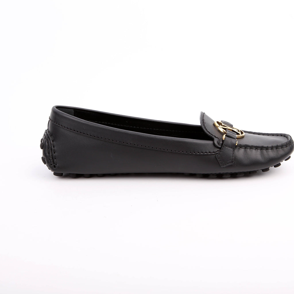 Gloria Driving Loafers Leather Size 39 Black