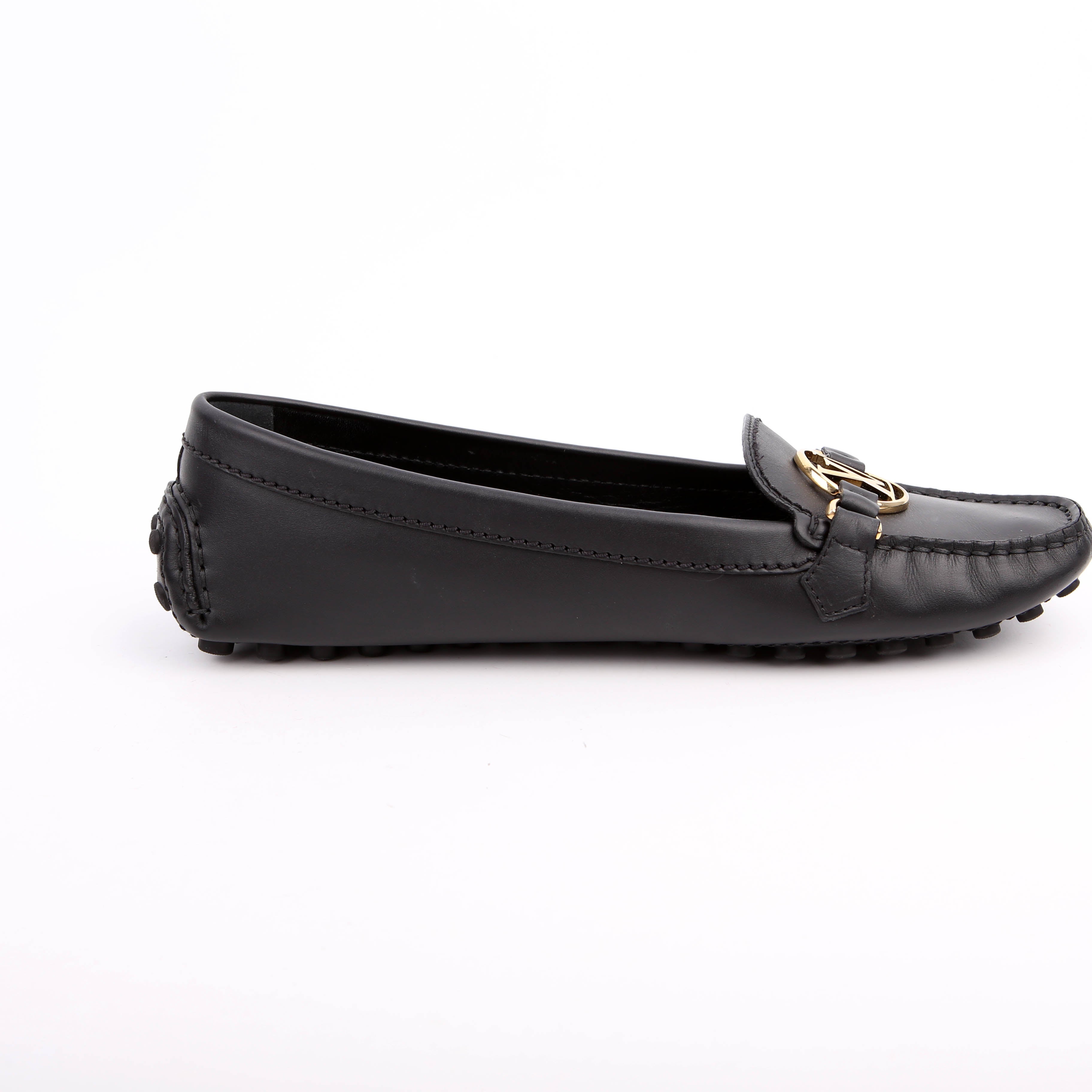 Gloria Driving Loafers Leather Size 39 Black