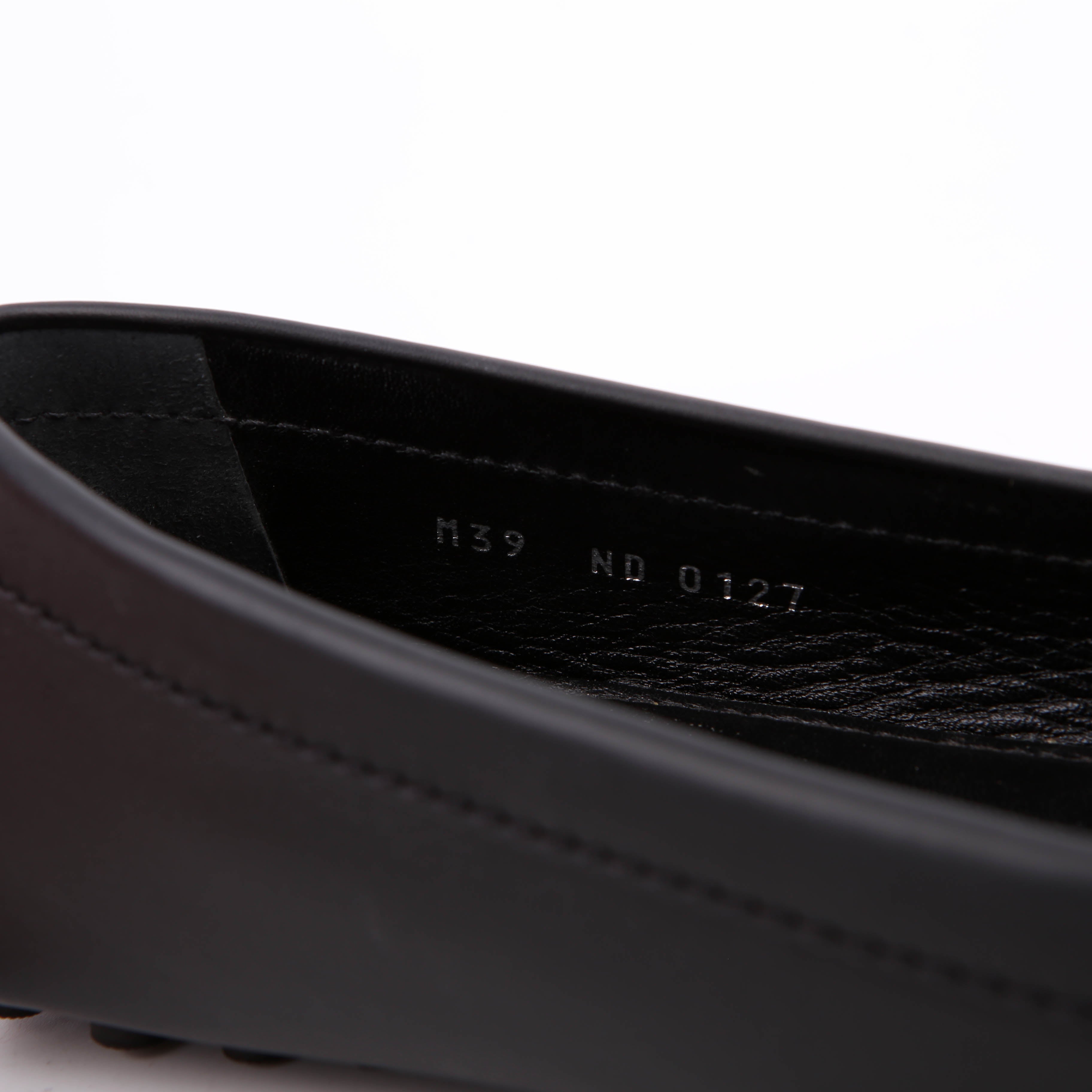 Gloria Driving Loafers Leather Size 39 Black