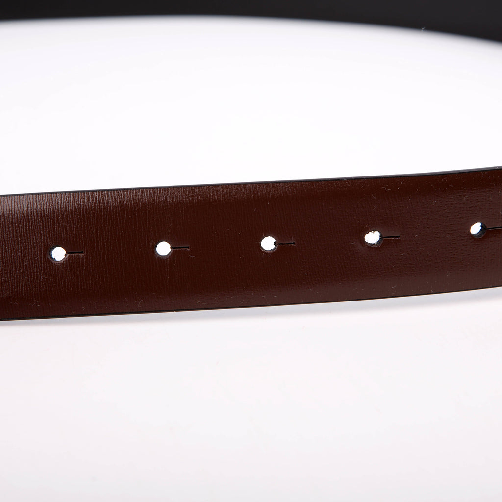 Vlogo Signature Swarovski 40MM Reversible Belt Size 85/34 Brown/Black