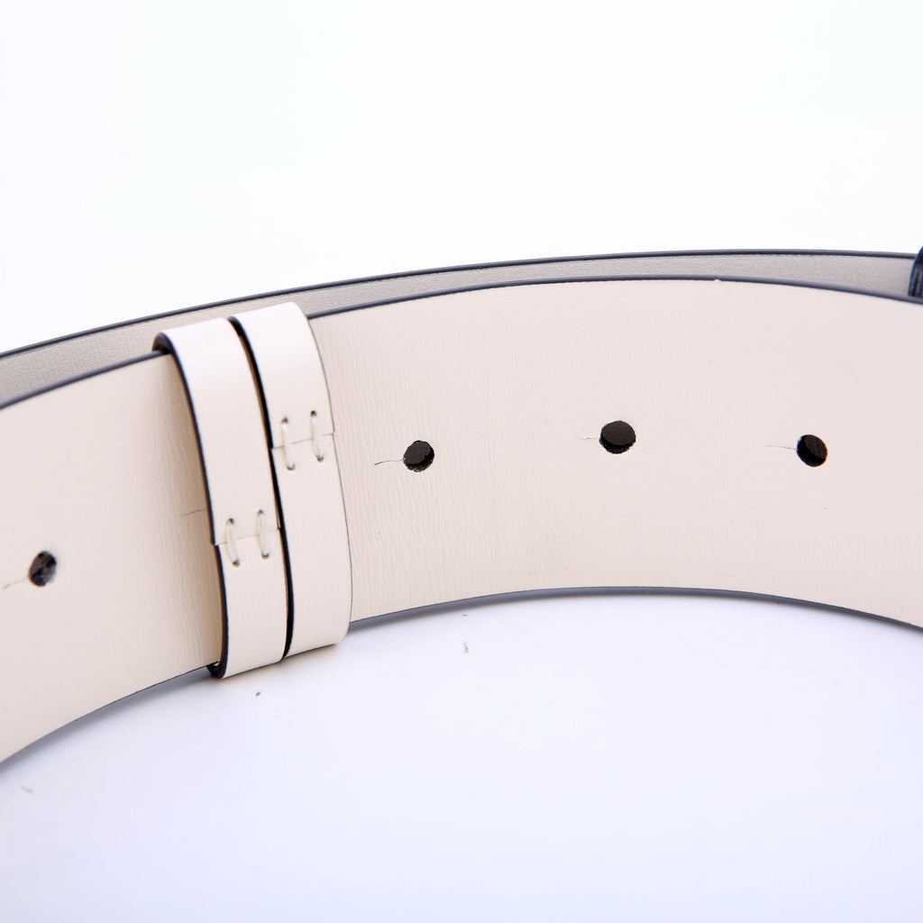 Vlogo Signature Pearl 40MM Belt Size 85/34 Black/Cream
