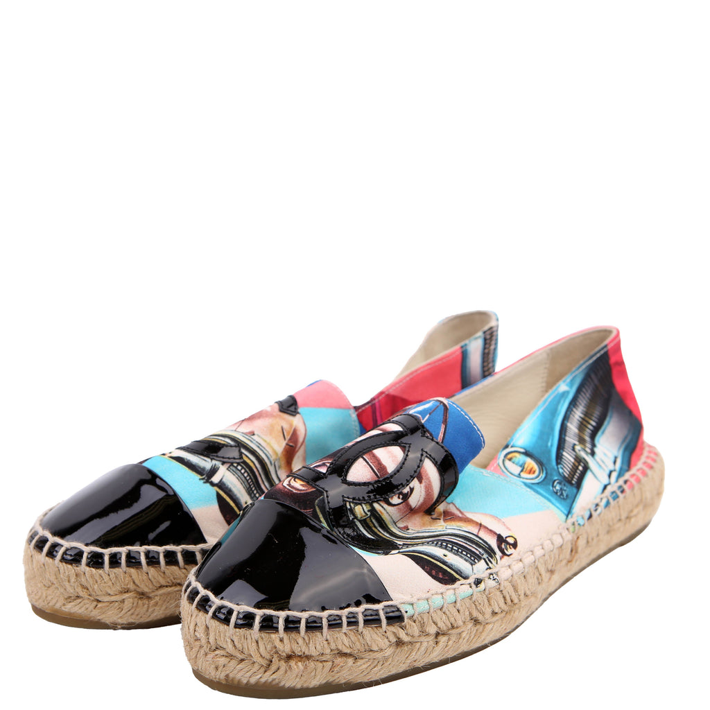 Espadrille Flats Size 35 Multicolor