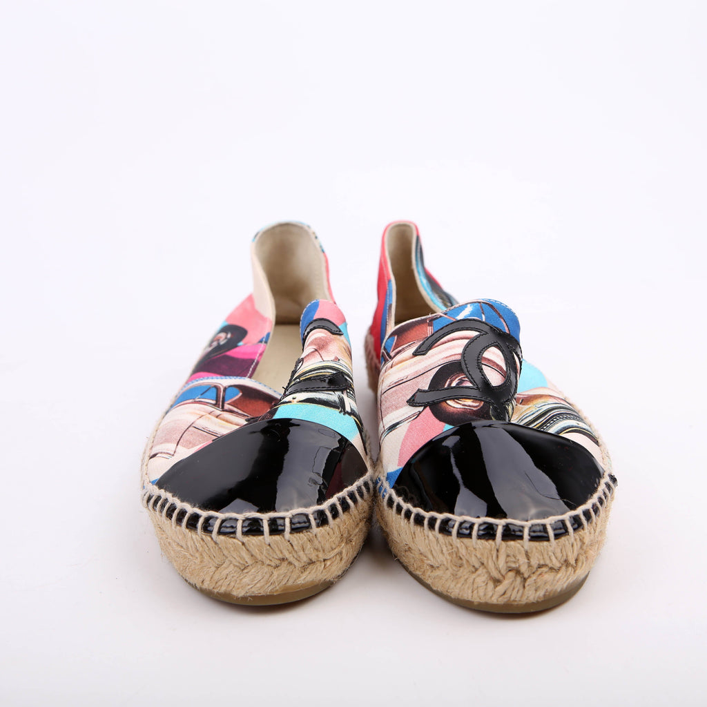 Espadrille Flats Size 35 Multicolor
