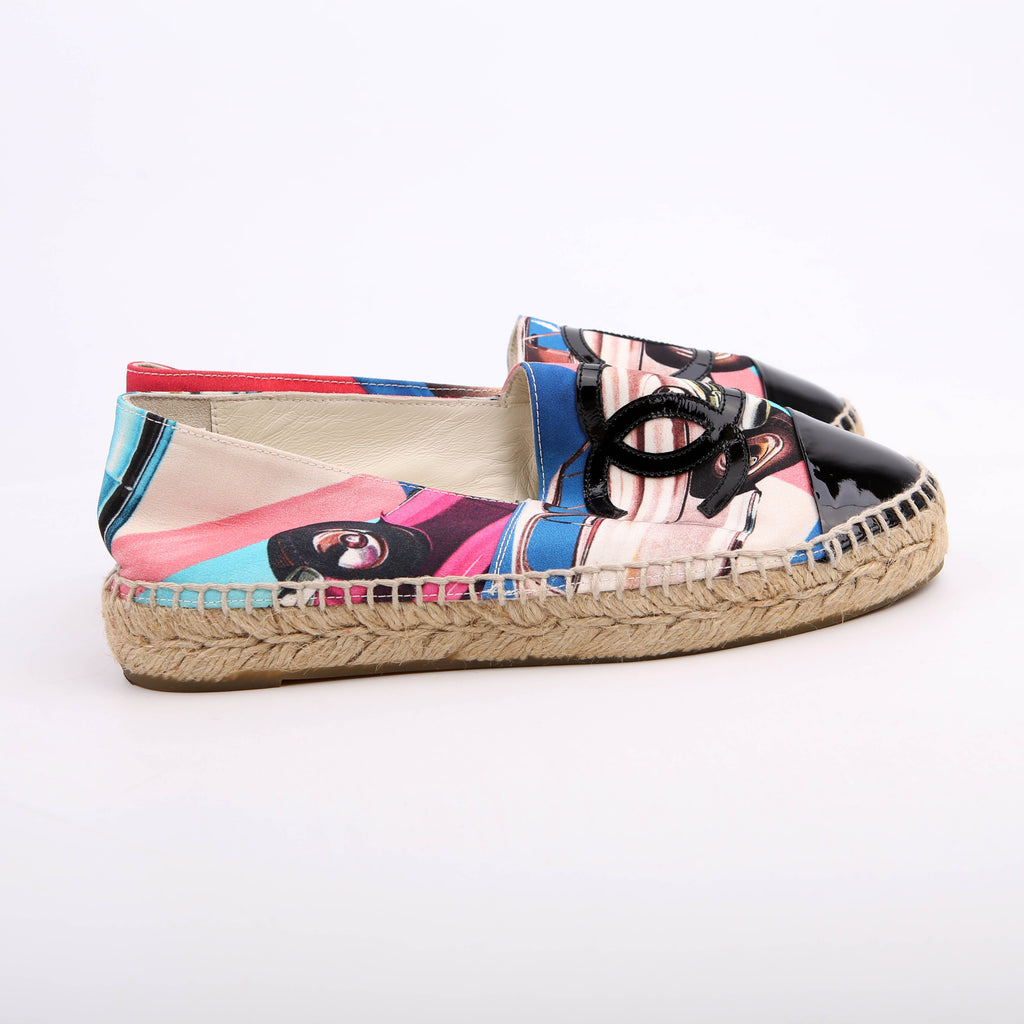 Espadrille Flats Size 35 Multicolor