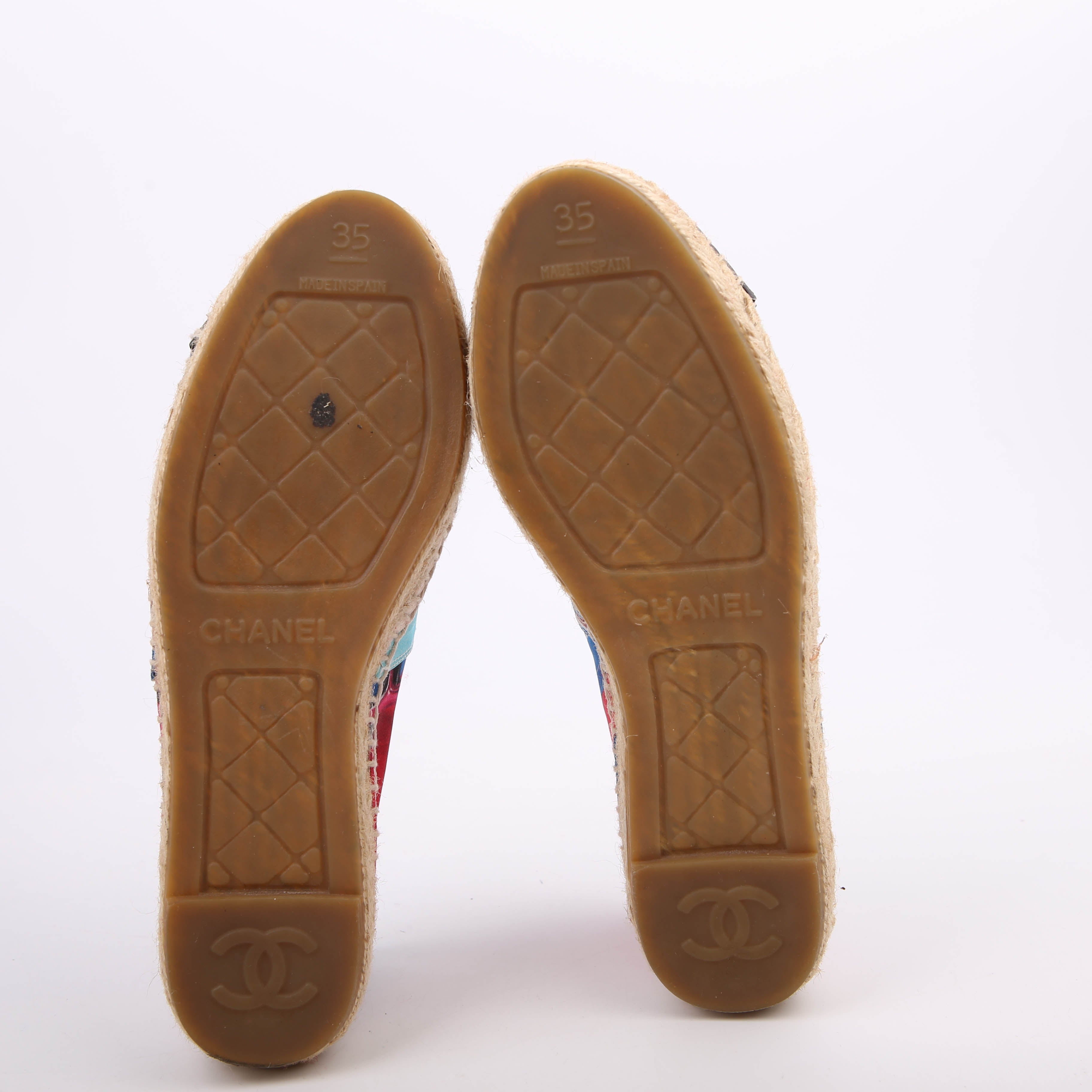 Espadrille Flats Size 35 Multicolor