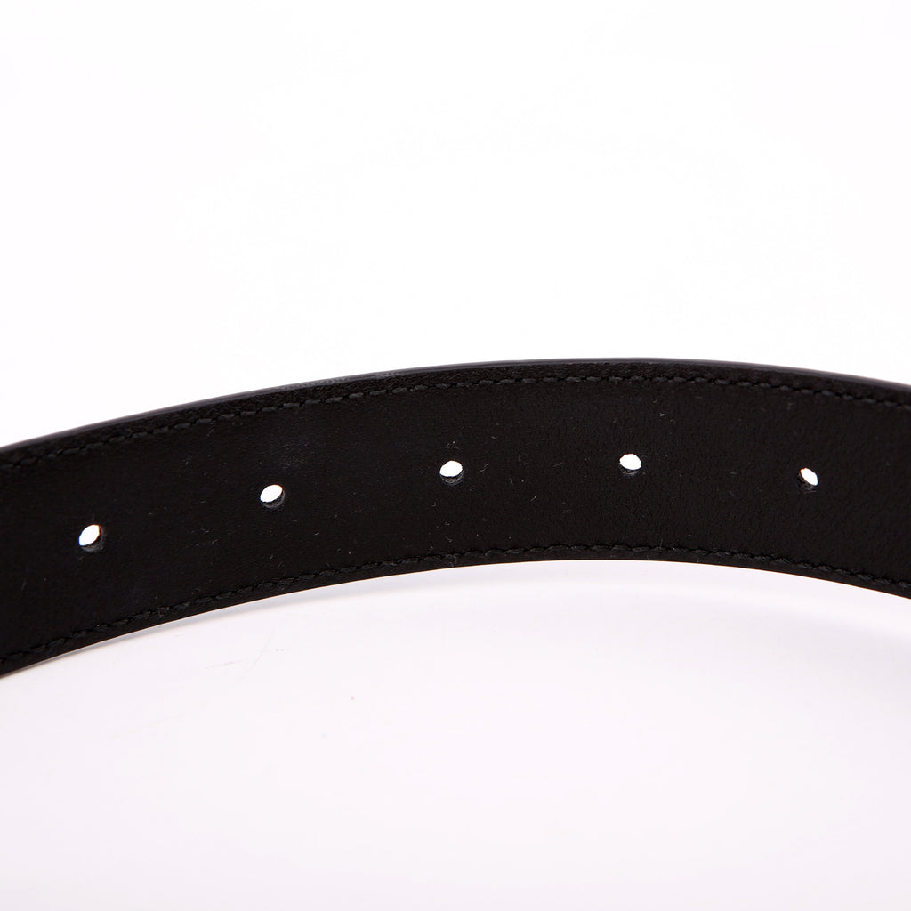 813008 Interlocking GG Leather Belt Size 80/32 Black