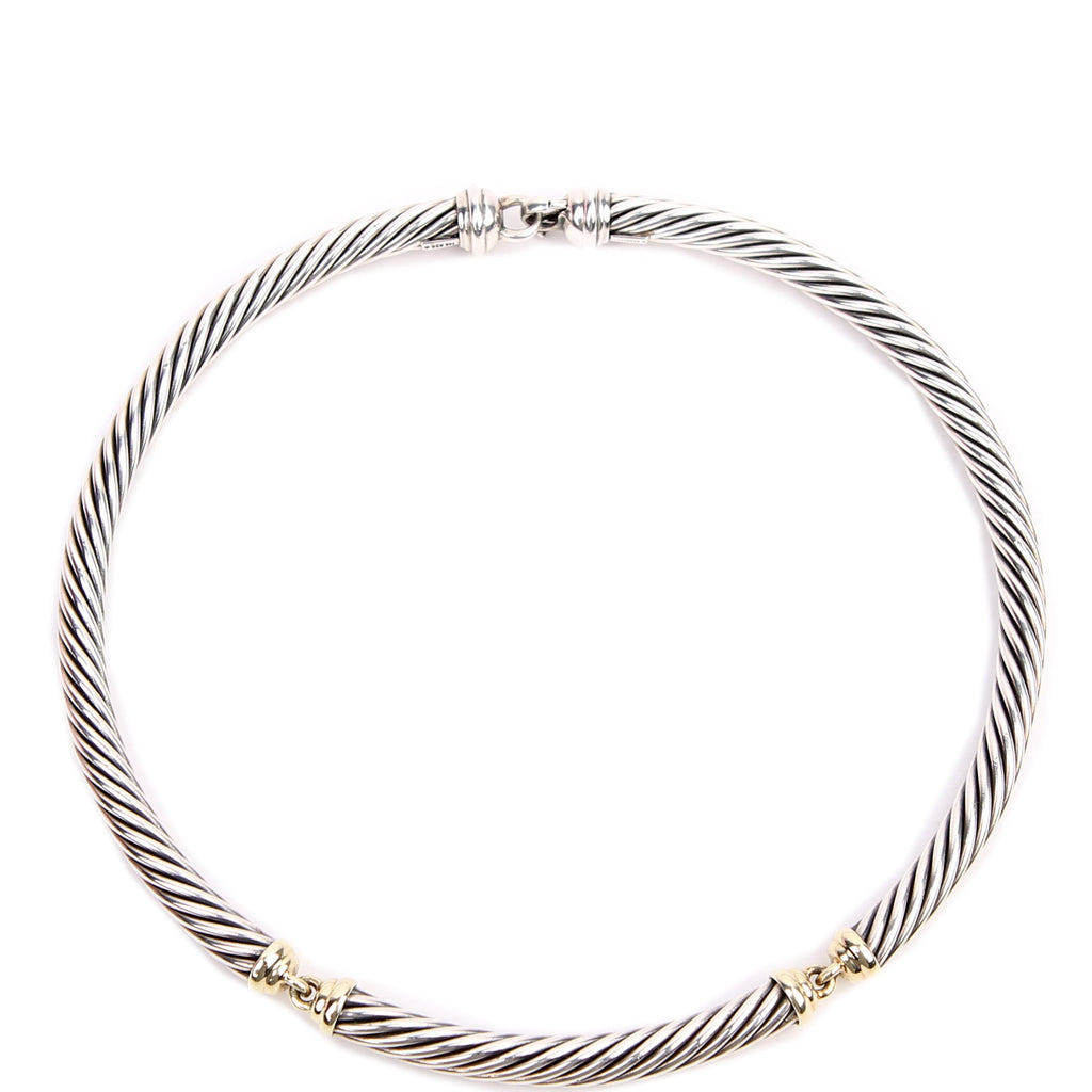 Metro Cable Collar 925/585 Necklace Silver