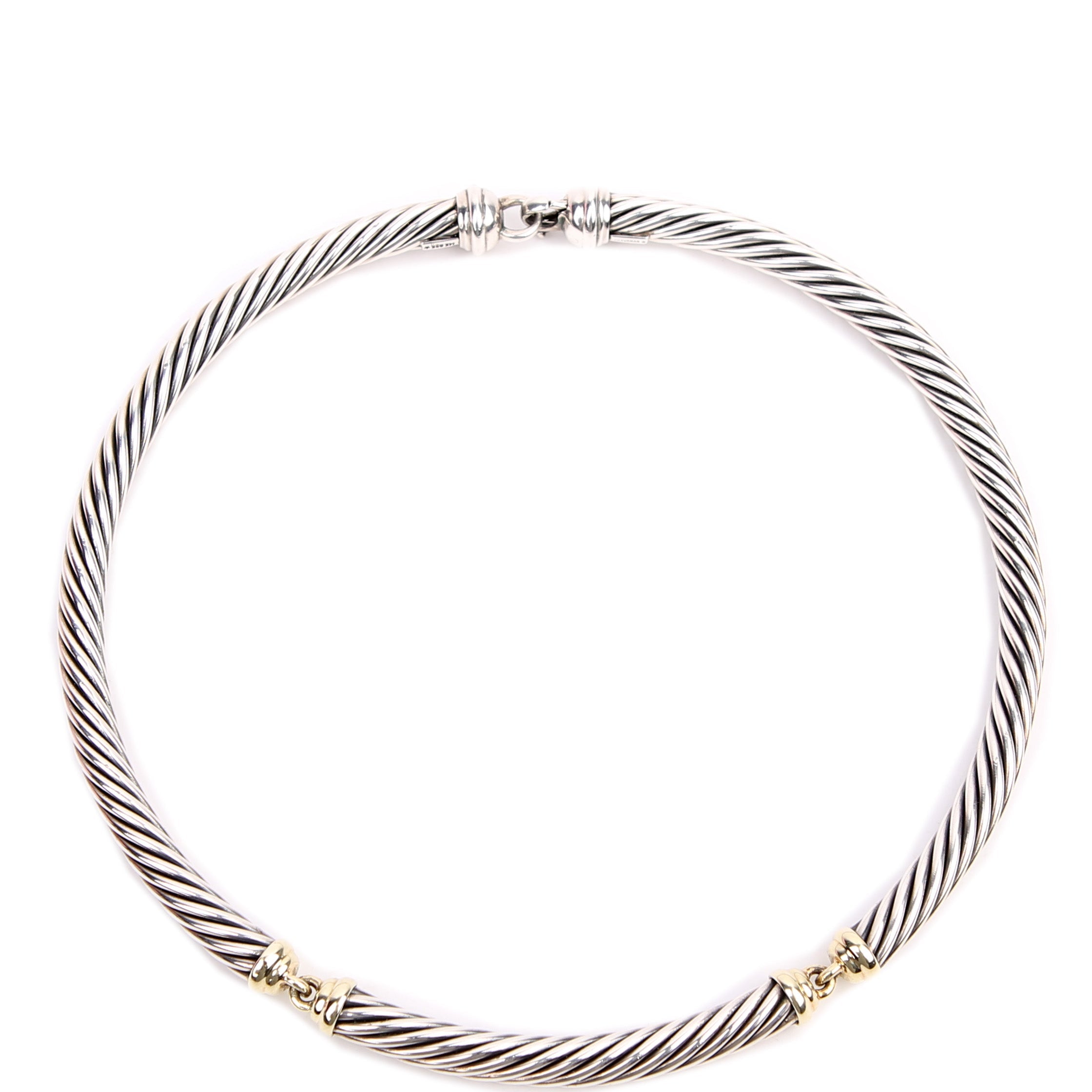 Metro Cable Collar 925/585 Necklace Silver