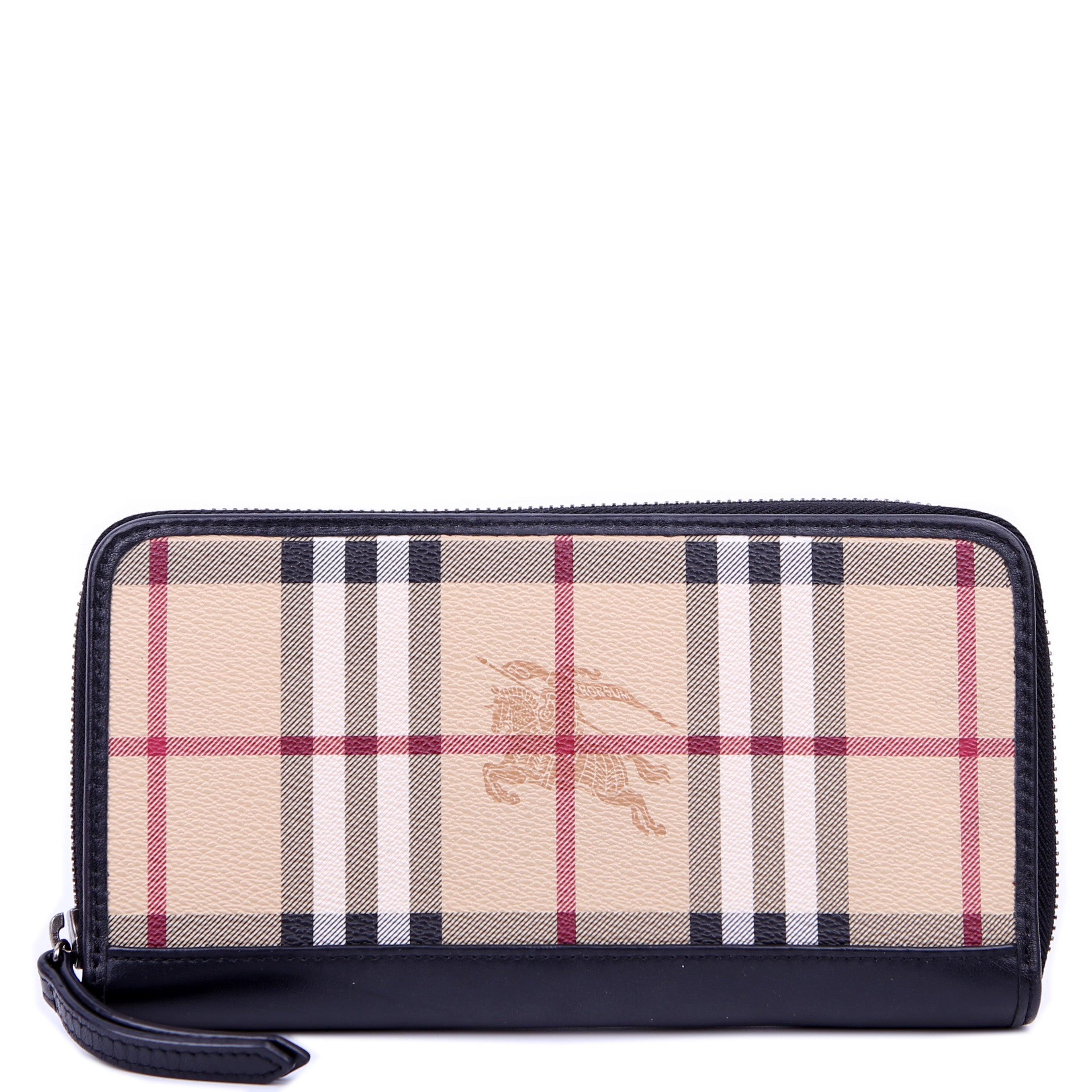 Haymarket Check Zip Around Wallet Black