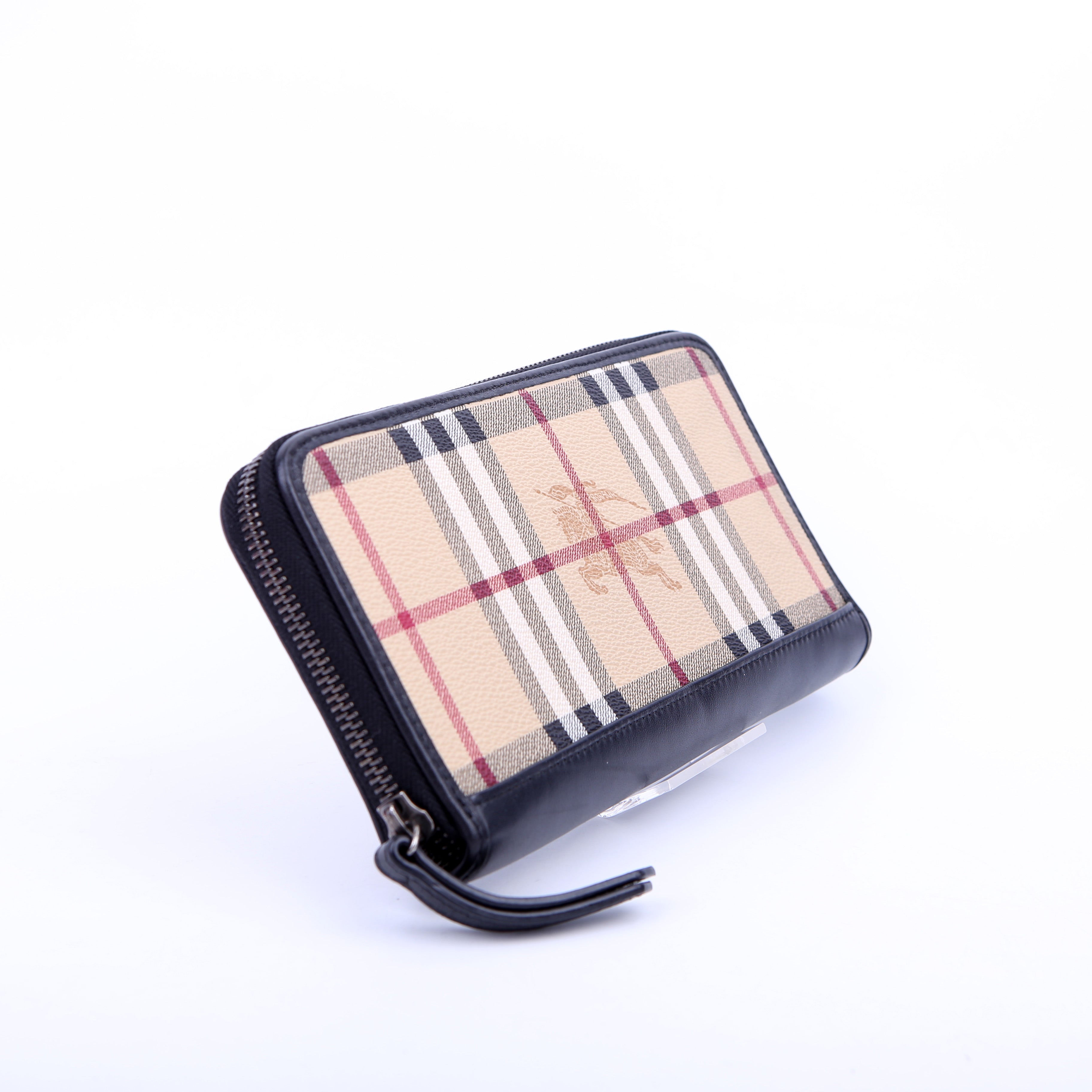 Haymarket Check Zip Around Wallet Black