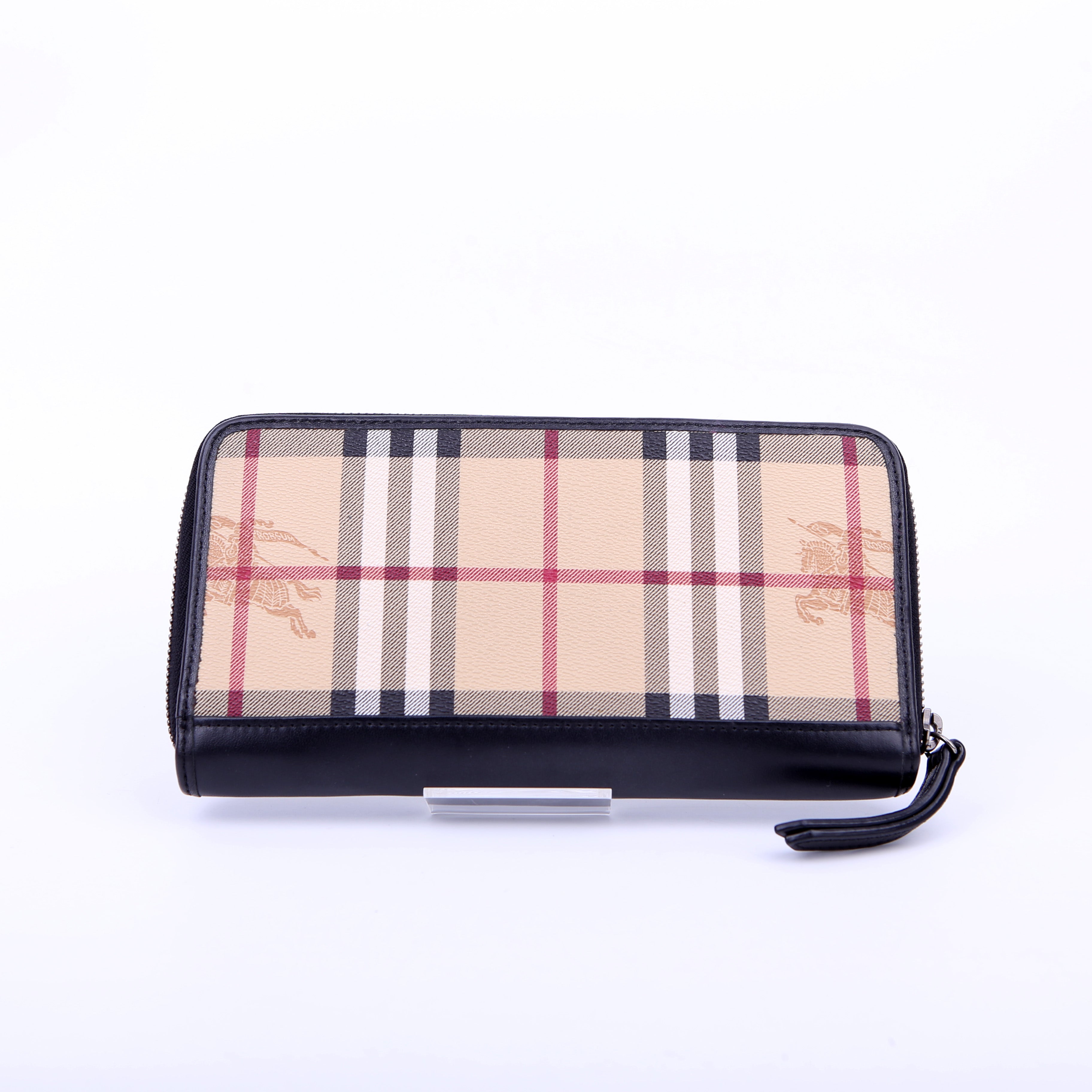 Haymarket Check Zip Around Wallet Black