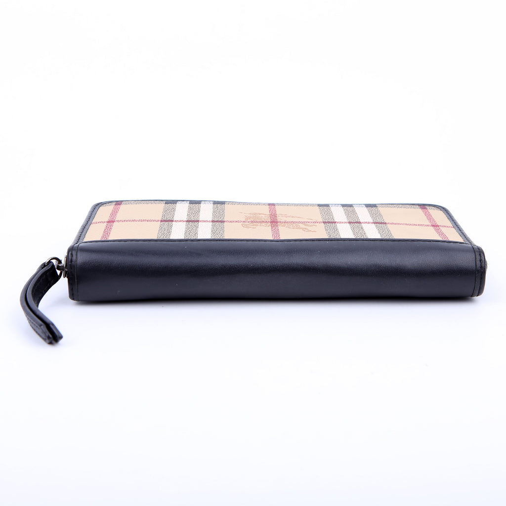 Haymarket Check Zip Around Wallet Black