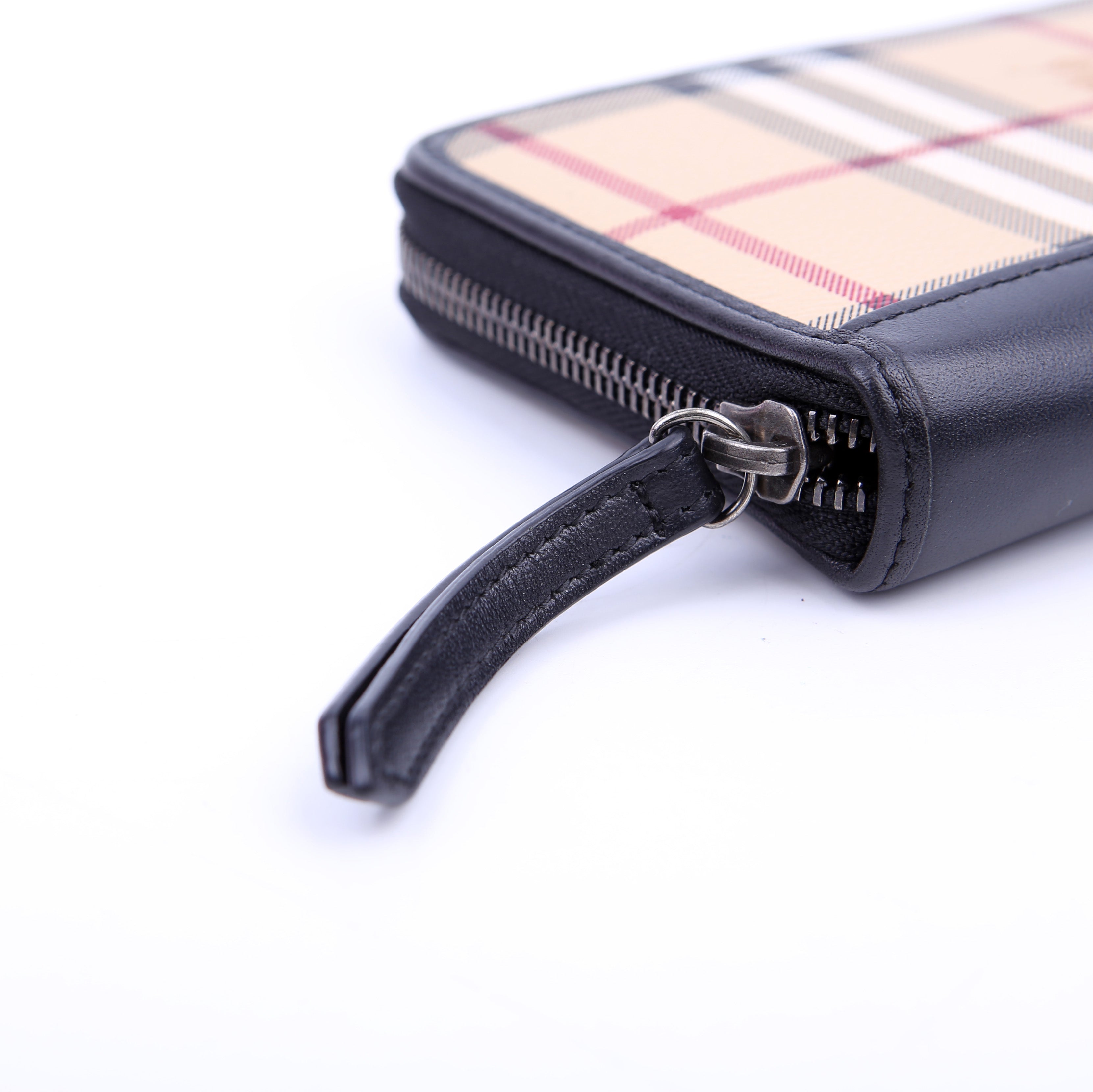 Haymarket Check Zip Around Wallet Black