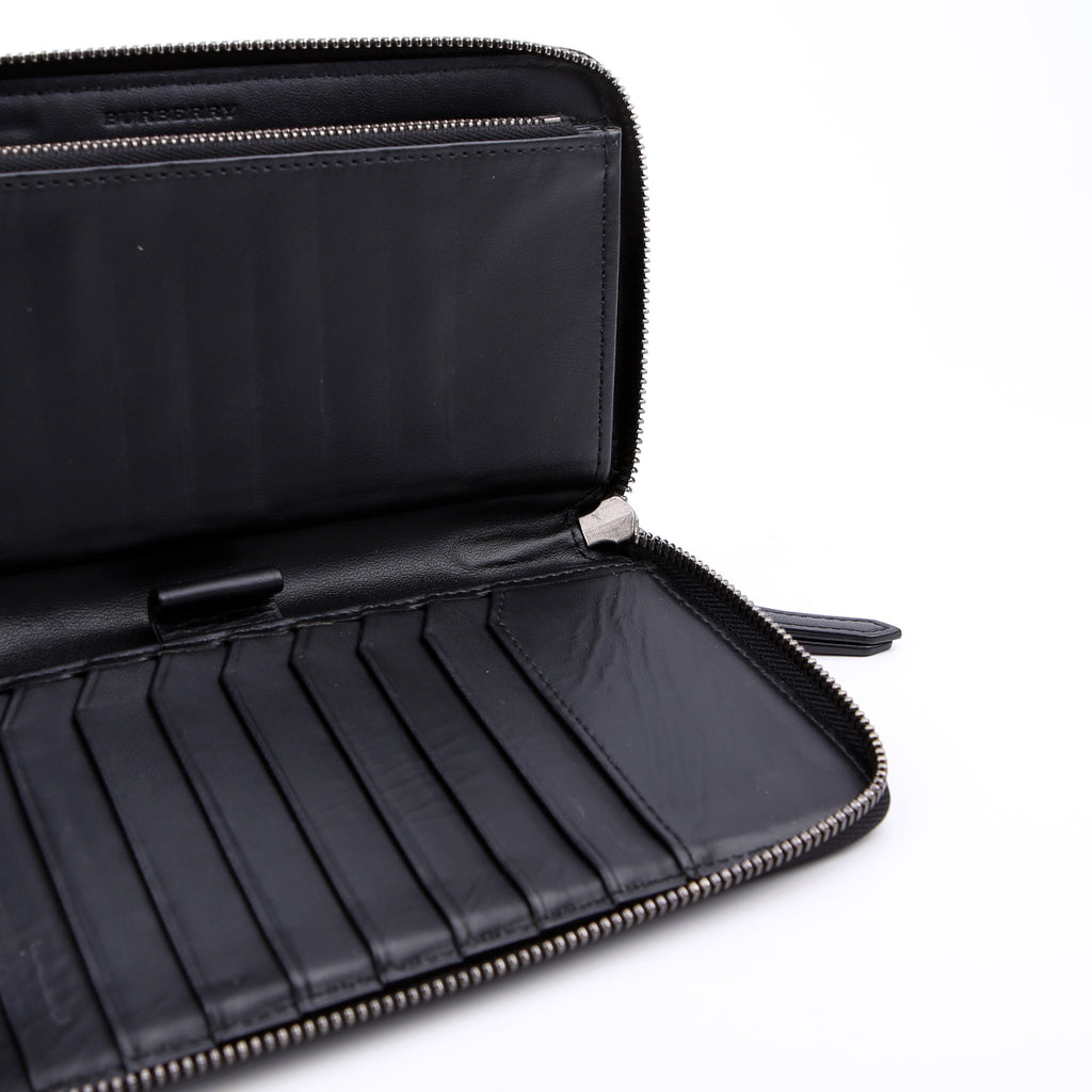 Haymarket Check Zip Around Wallet Black