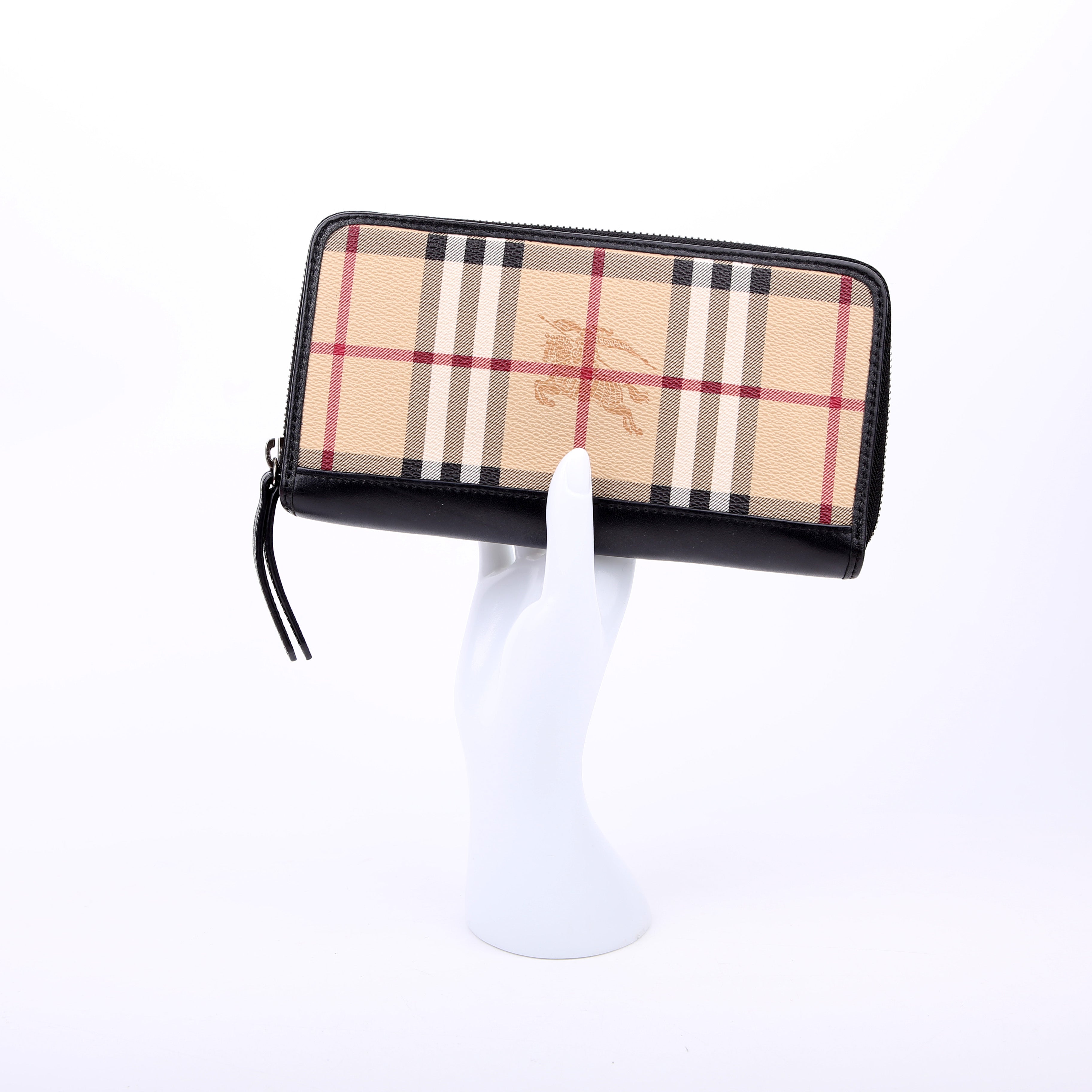 Haymarket Check Zip Around Wallet Black