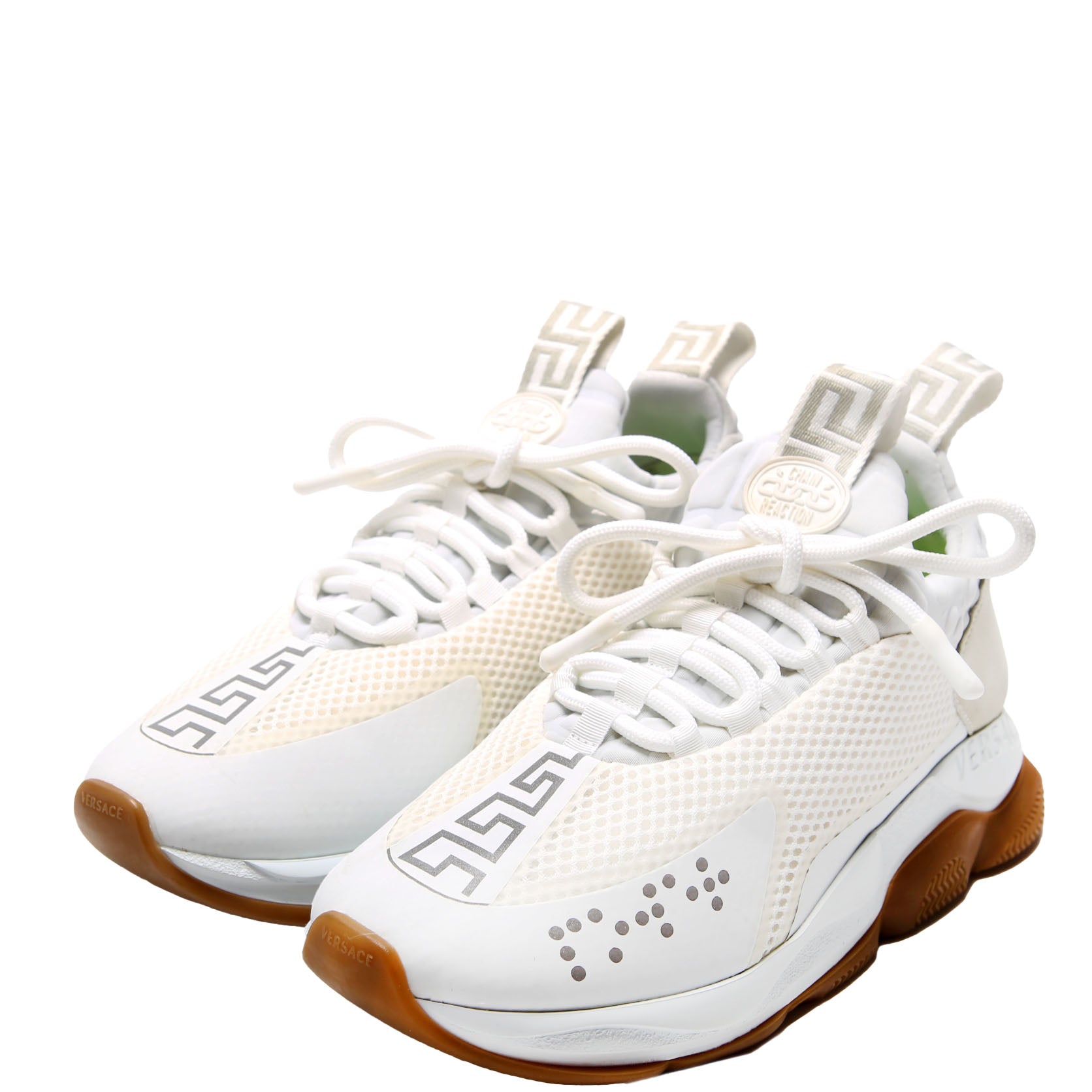 Cross Chainer Sneakers Size 39 White/Beige