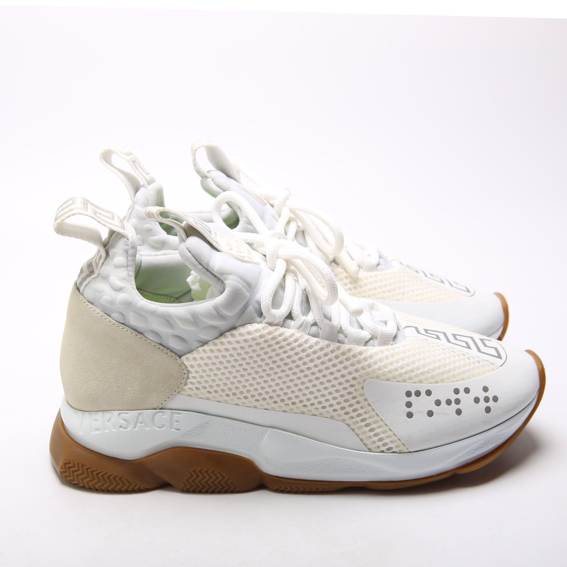 Cross Chainer Sneakers Size 39 White/Beige