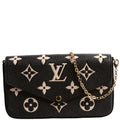 Pochette Felicie Bicolor Empreinte Black/Beige