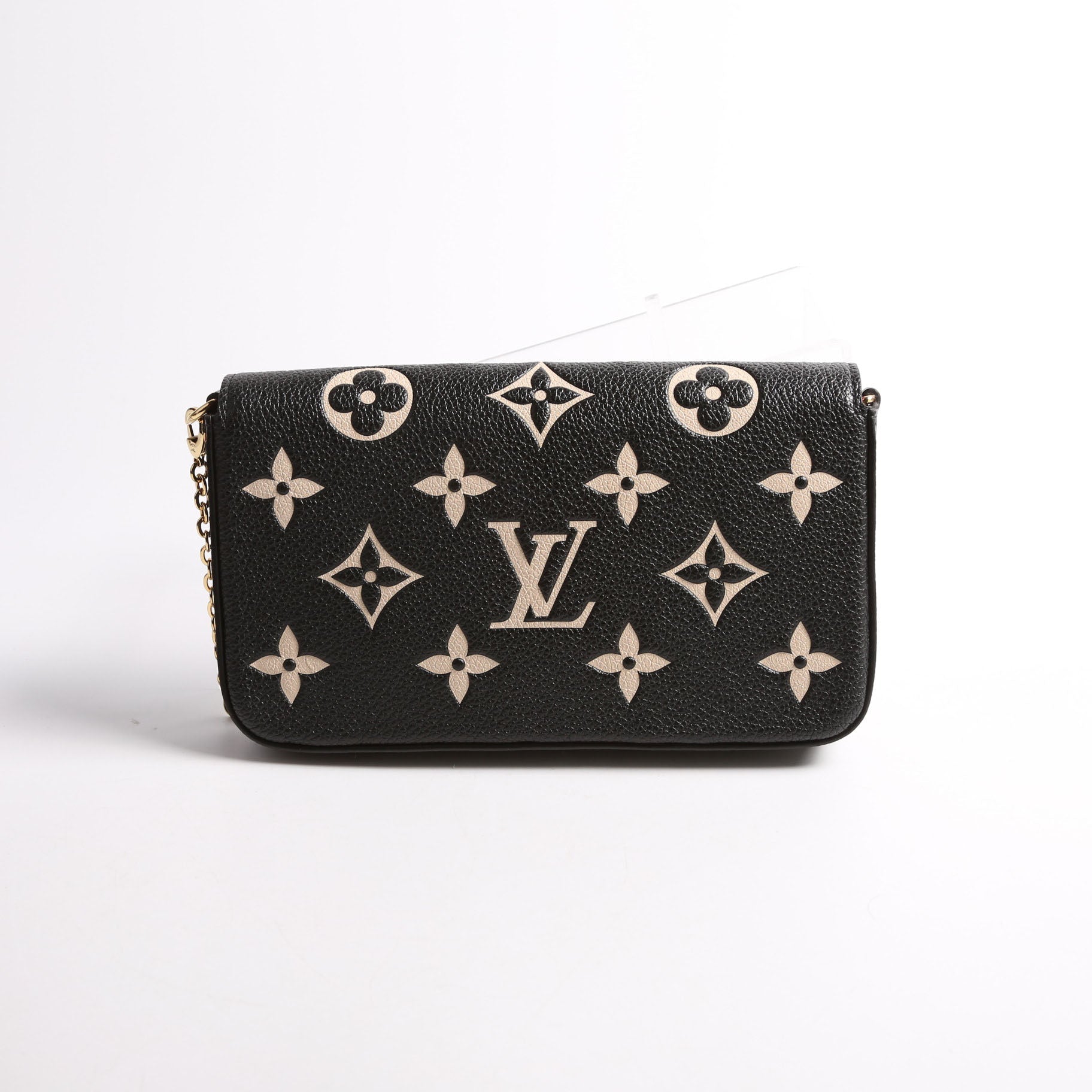 Pochette Felicie Bicolor Empreinte Black/Beige
