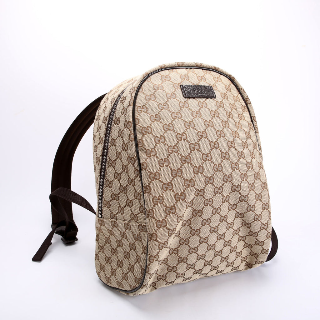 Gucci 449906 GG Canvas Travel Backpack Beige