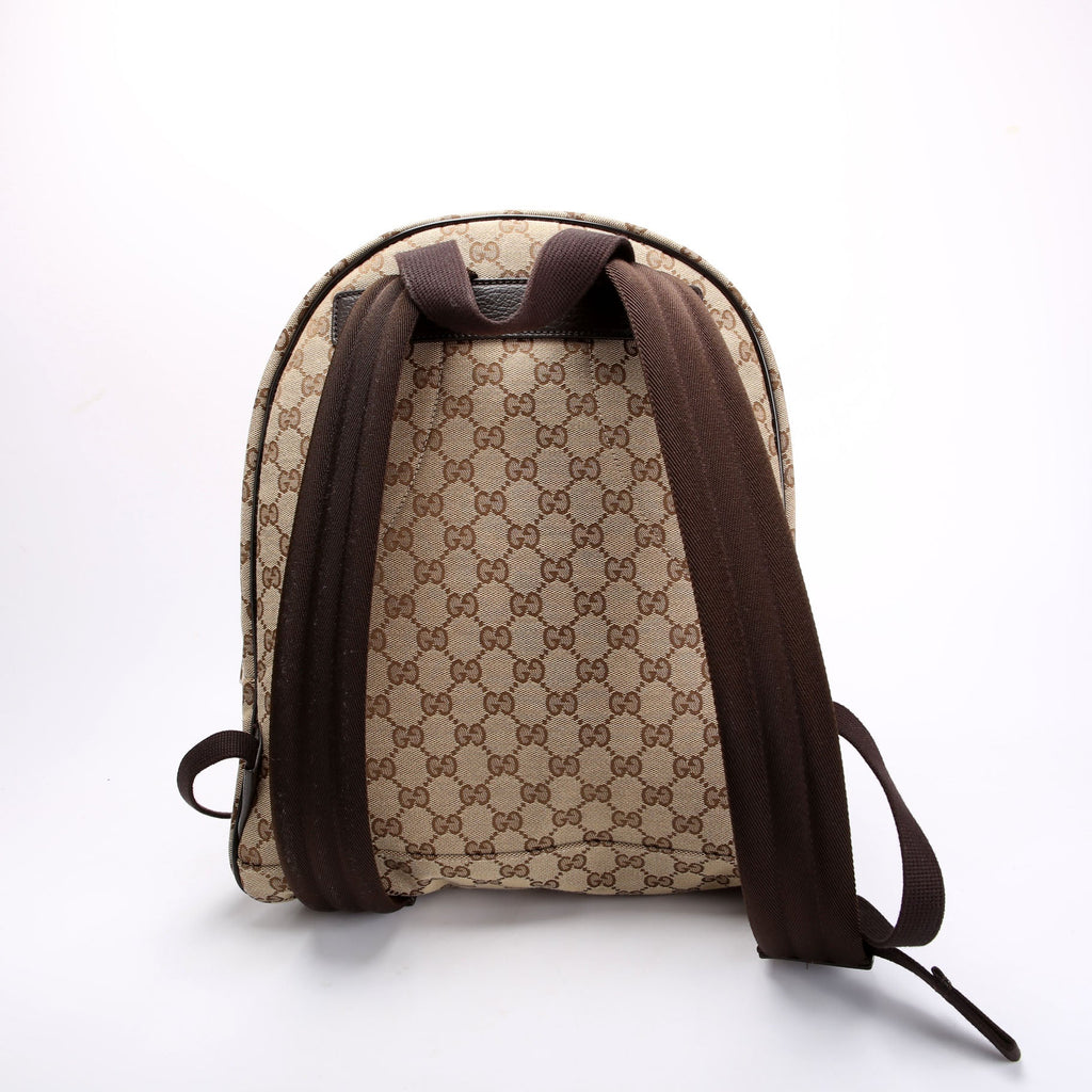 Gucci 449906 GG Canvas Travel Backpack Beige