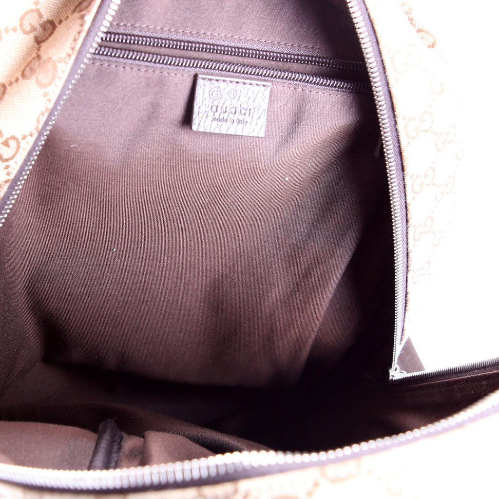 Gucci 449906 GG Canvas Travel Backpack Beige
