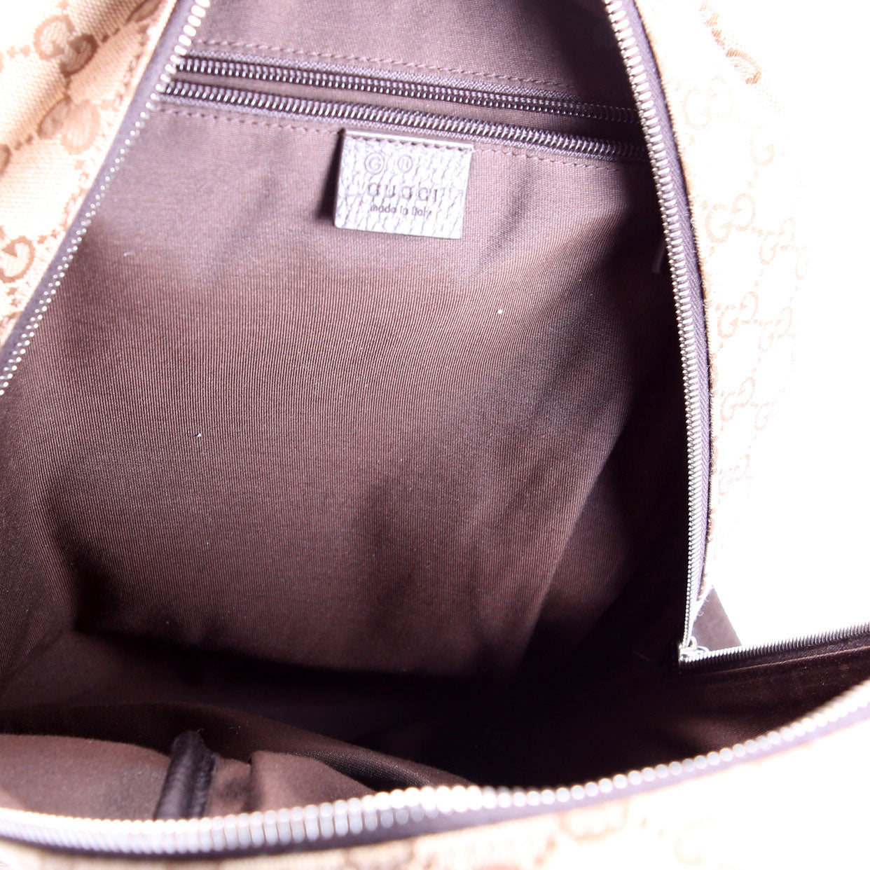Gucci 449906 GG Canvas Travel Backpack Beige