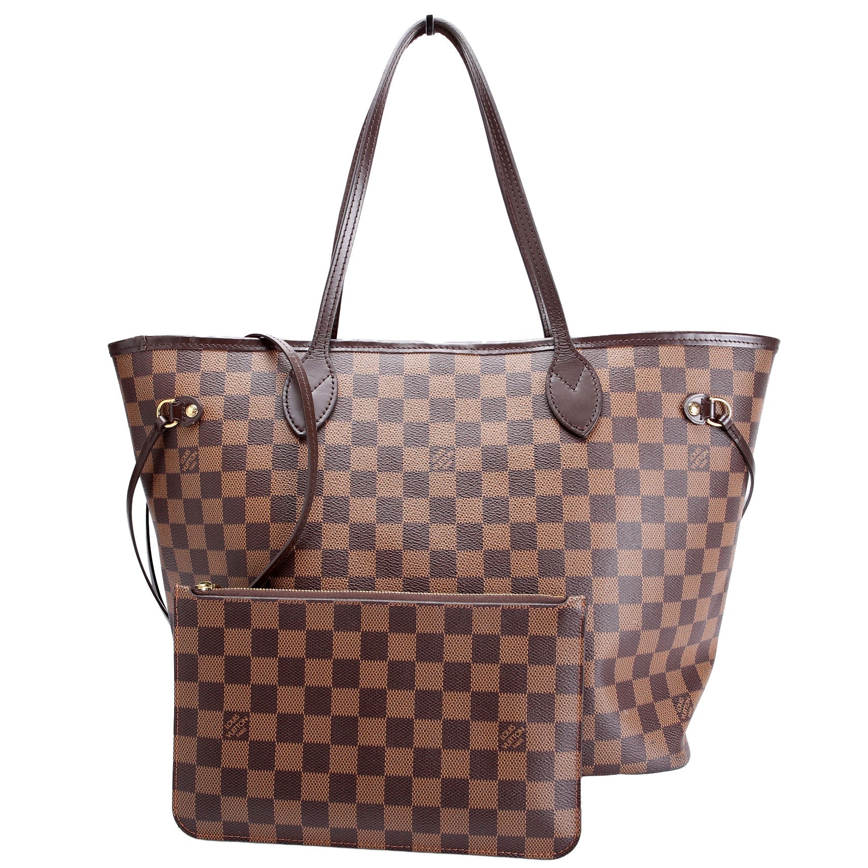 Neverfull With Wallet MM Damier Ebene Red
