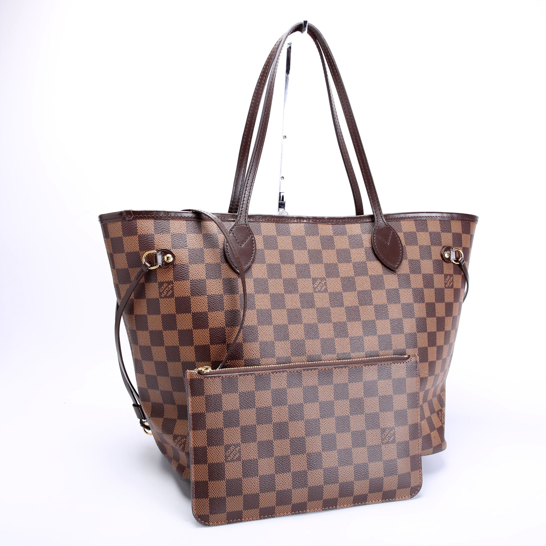 Neverfull With Wallet MM Damier Ebene Red