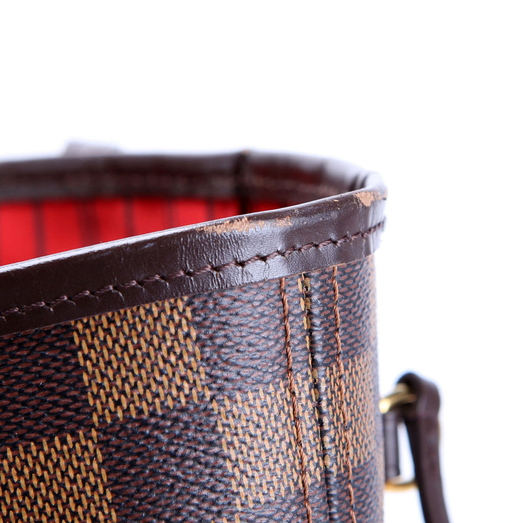 Neverfull With Wallet MM Damier Ebene Red