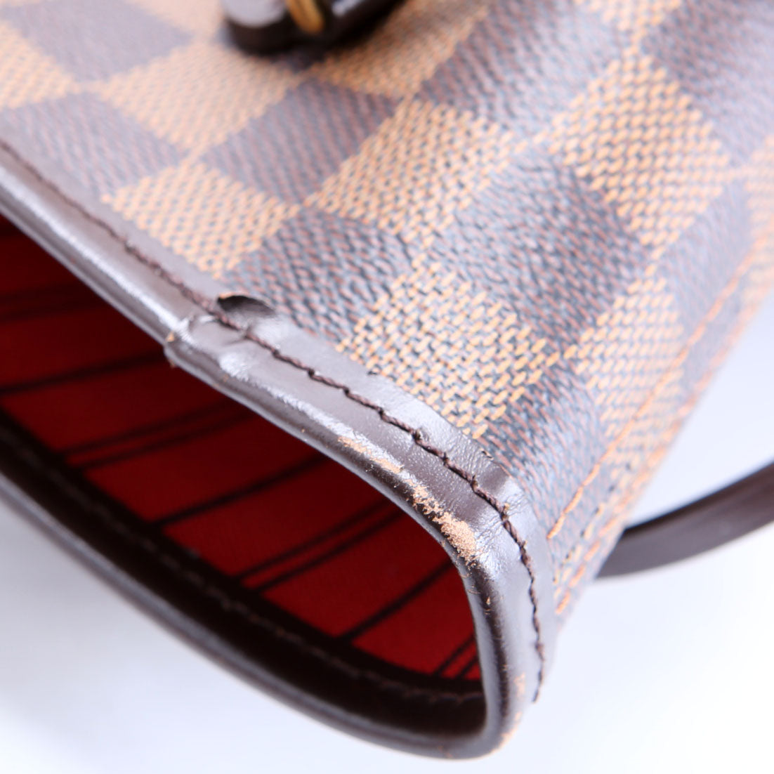 Neverfull With Wallet MM Damier Ebene Red