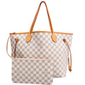 Neverfull With wallet mm Damier Azur Blue/Pink