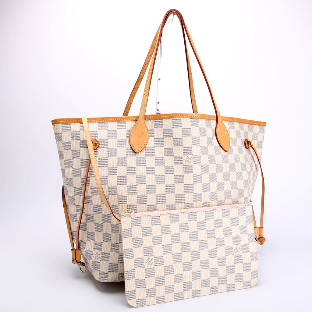 Neverfull With wallet mm Damier Azur Blue/Pink
