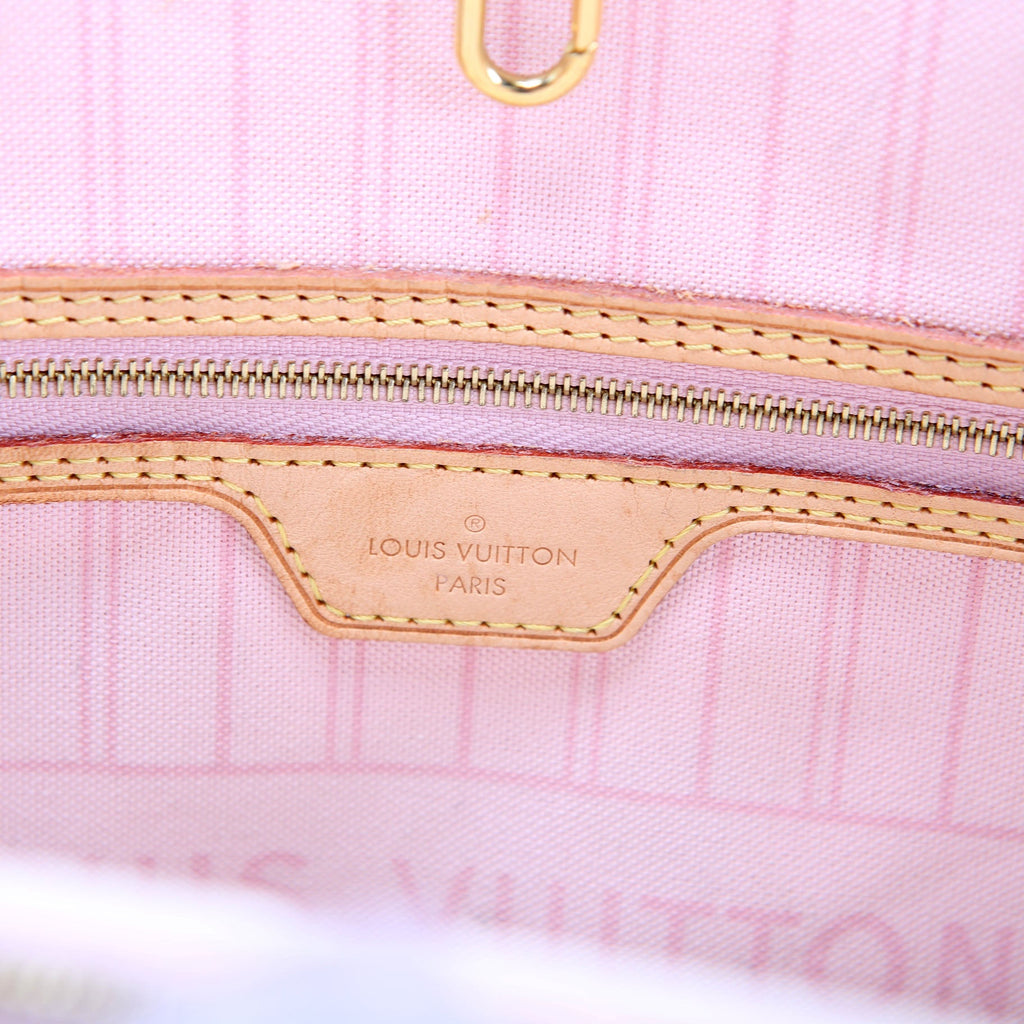Neverfull With wallet mm Damier Azur Blue/Pink