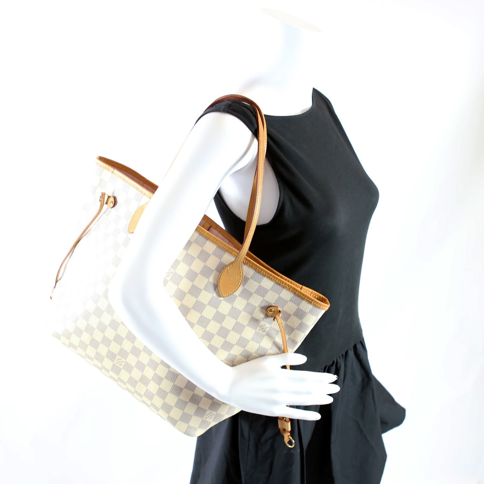 Neverfull With wallet mm Damier Azur Blue/Pink