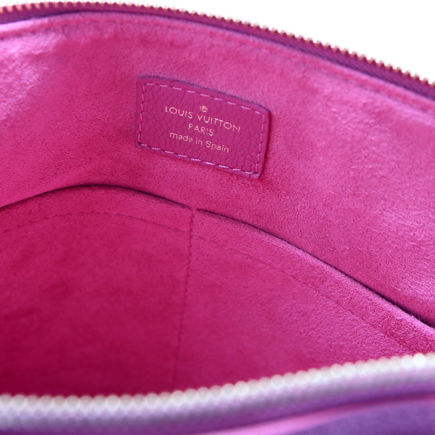 Pallas Tote Monogram Leather Side Berry