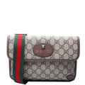 Gucci 493930 GG Supreme Neo Web Belt Brown
