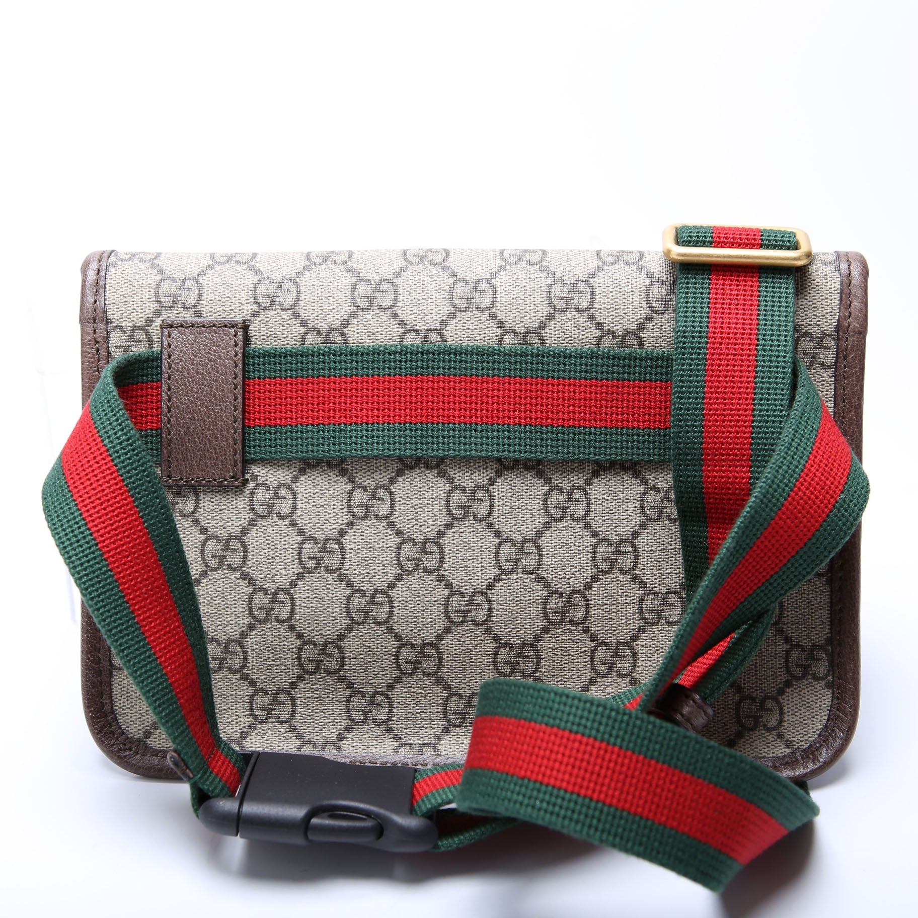 Gucci 493930 GG Supreme Neo Web Belt Brown