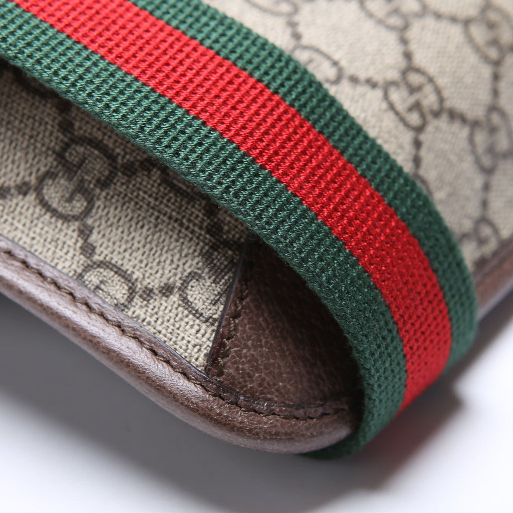 Gucci 493930 GG Supreme Neo Web Belt Brown