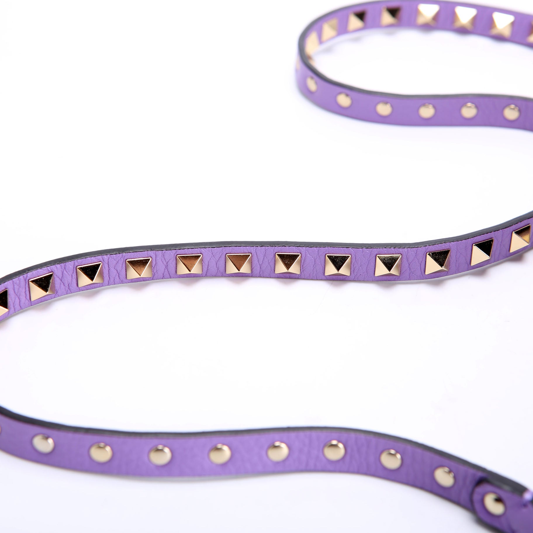 Rockstud Selleria Flip Lock Shoulder Bag Purple
