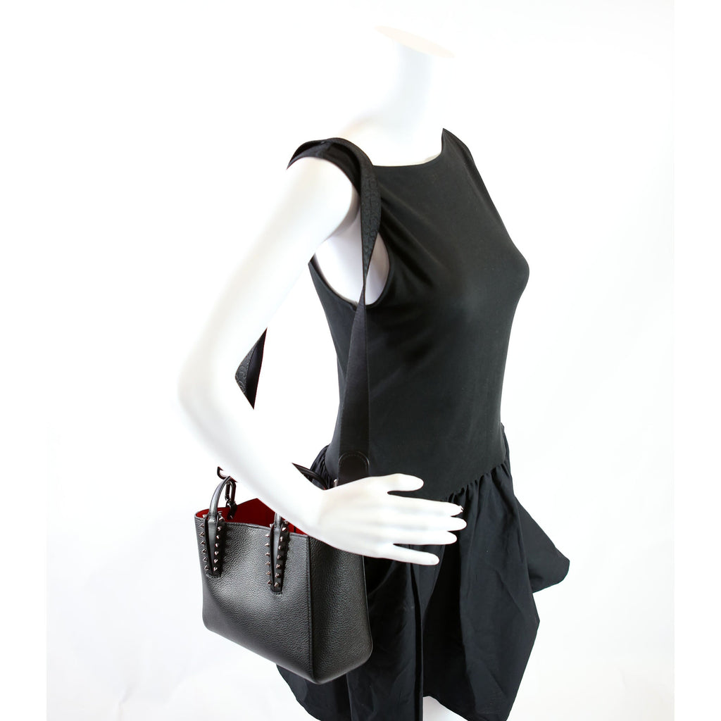 Cabata Mini Tote Leather Black/Red