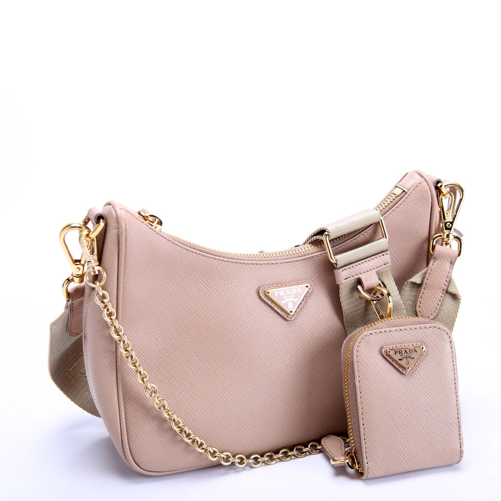 Saffiano Re-Edition 2005 Beige/Gold
